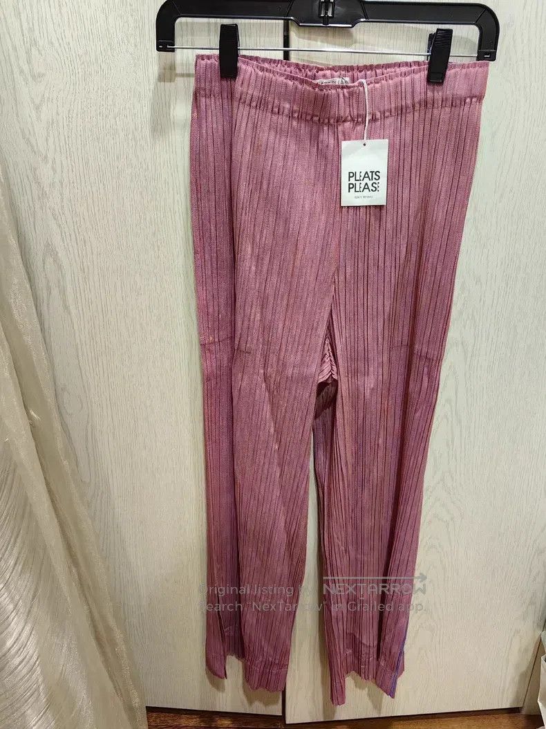 Issey Miyake Issey Miyake Cotton Blend Purple and Pink Pants Size 25" / US 0 / IT 36 - 1 Thumbnail