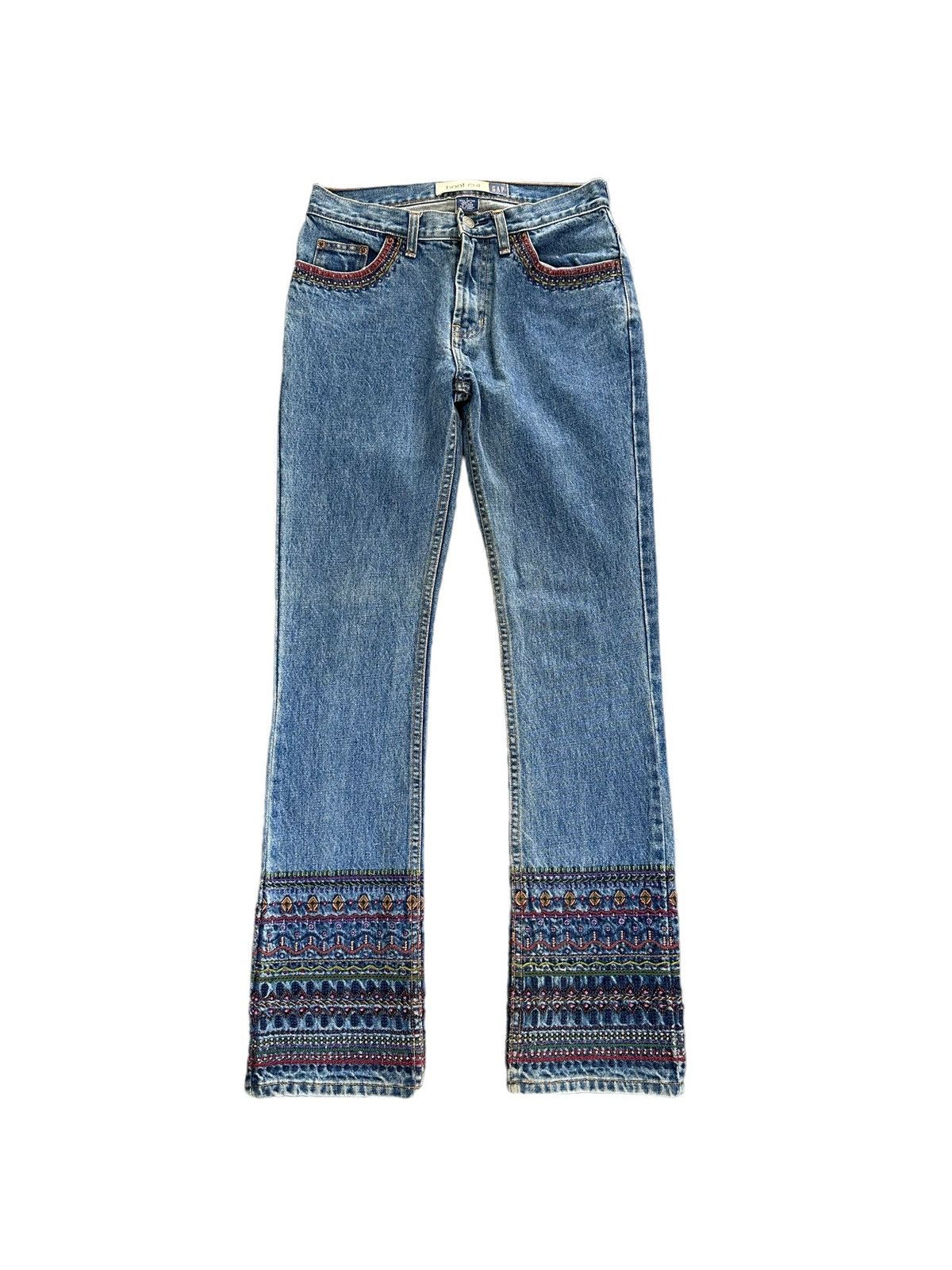 Vintage FW1999 GAP boot cut handcrafted sashiko denim Size US 28 / EU 44 - 1 Thumbnail