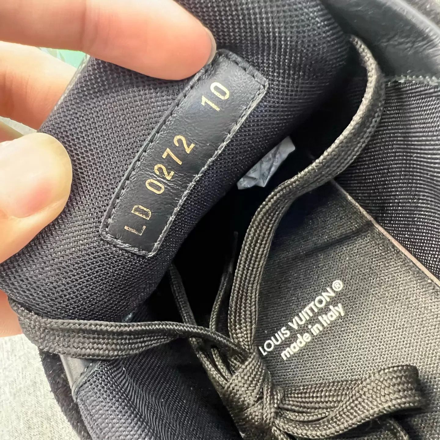 Louis Vuitton LV Trainer Black Monogram Denim US10/EUR44 Size US 11 / EU 44 - 8 Thumbnail