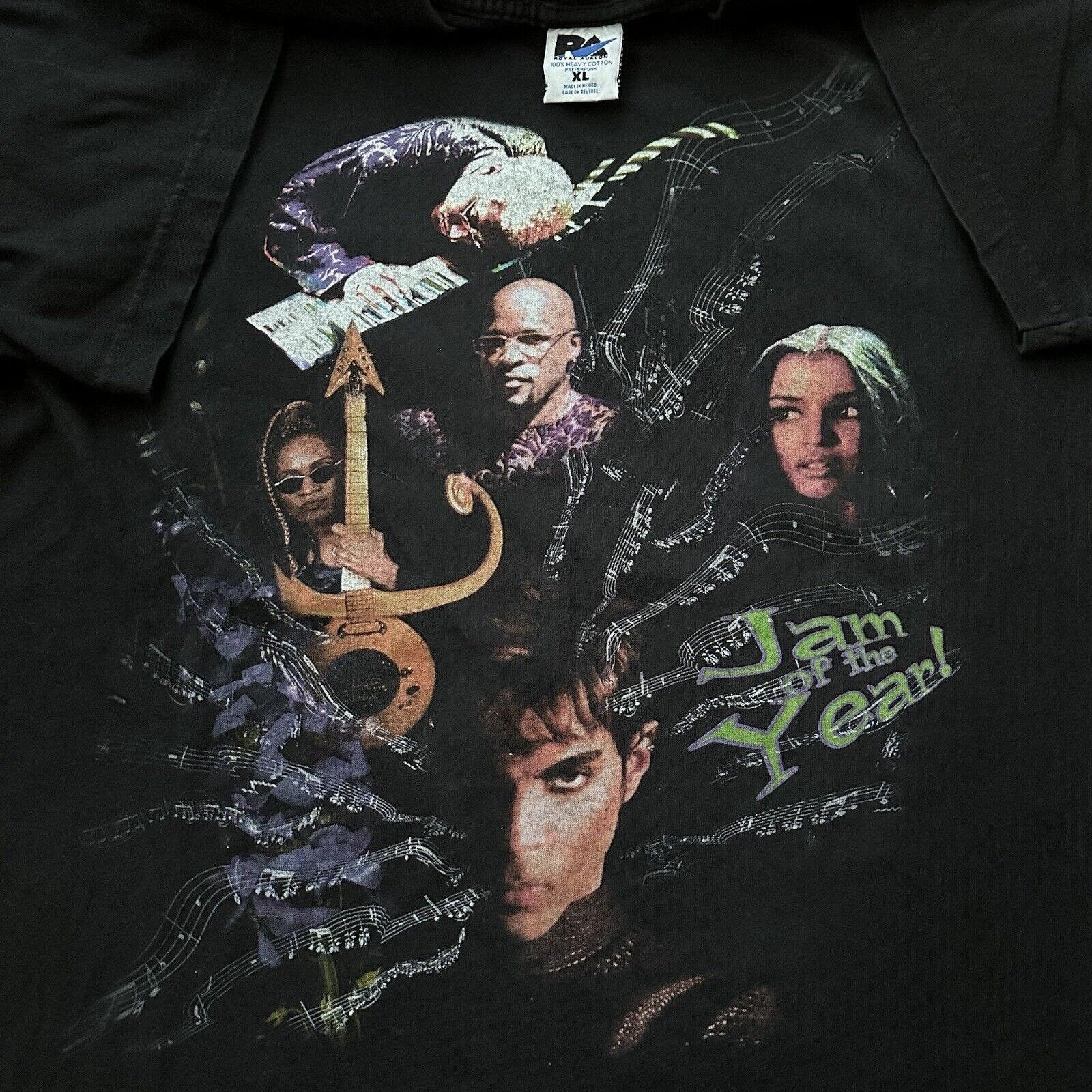 image of Band Tees x Tour Tee Vintage 1997 Prince Jam Of The Year Representin The Funk Tee in Black (Size XL