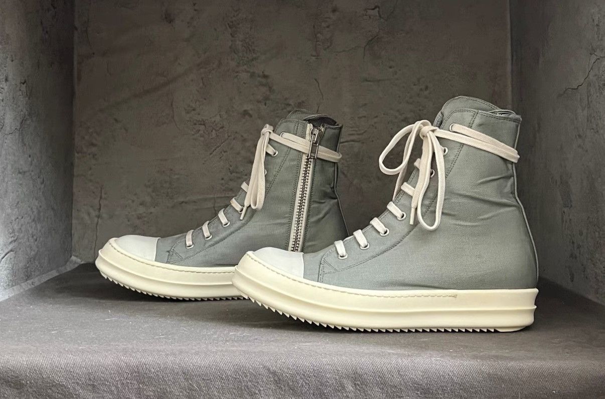 Rick Owens Rick Owens DRKSHDW Sample First Edition Teal Satin Sneakers Size US 7 / EU 40 - 5 Thumbnail