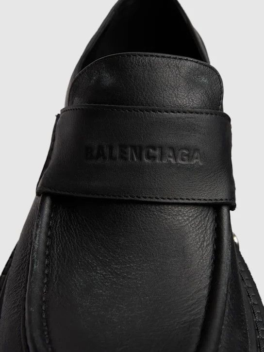 Balenciaga o1lsvrm0425 Tractor Leather Loafers in Black Size US 10 / EU 43 - 4 Thumbnail