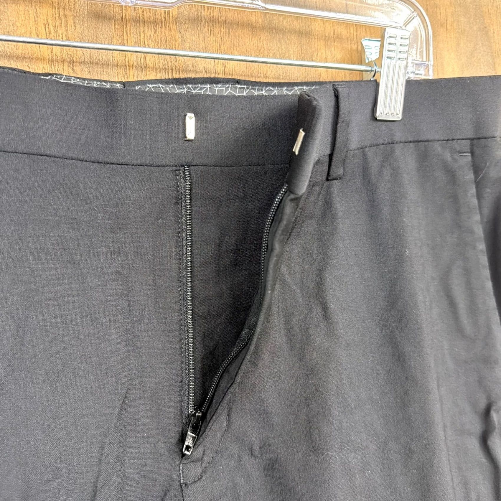 Murano Murano Mens Black Performance Pants Size 34 Tech Stretch Wool Blend Dress Workwear Size US 34 / EU 50 - 4 Thumbnail