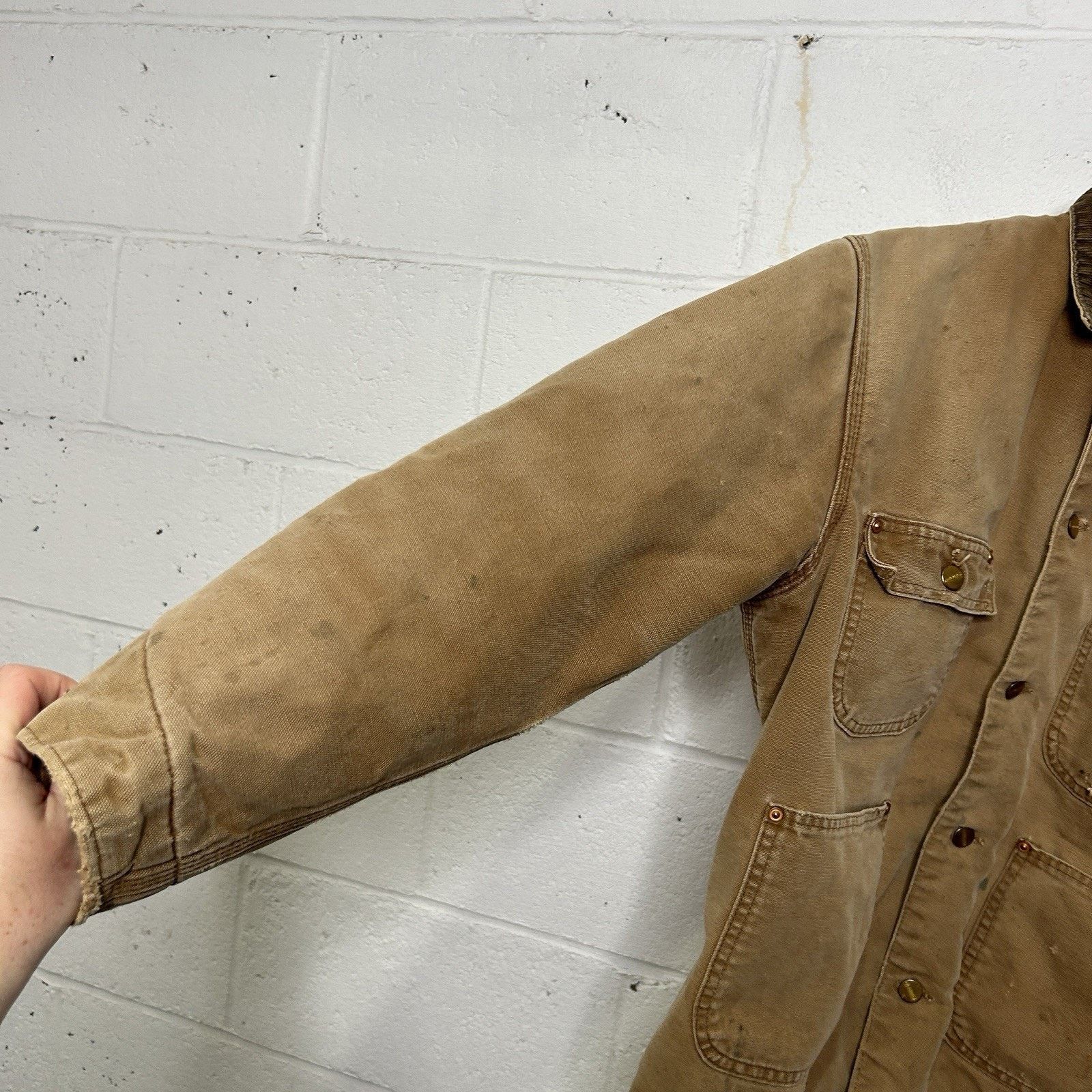 Carhartt Vintage 1970s Carhartt Blanket-Lined Chore Coat “Tan” Size US M / EU 48-50 / 2 - 5 Thumbnail