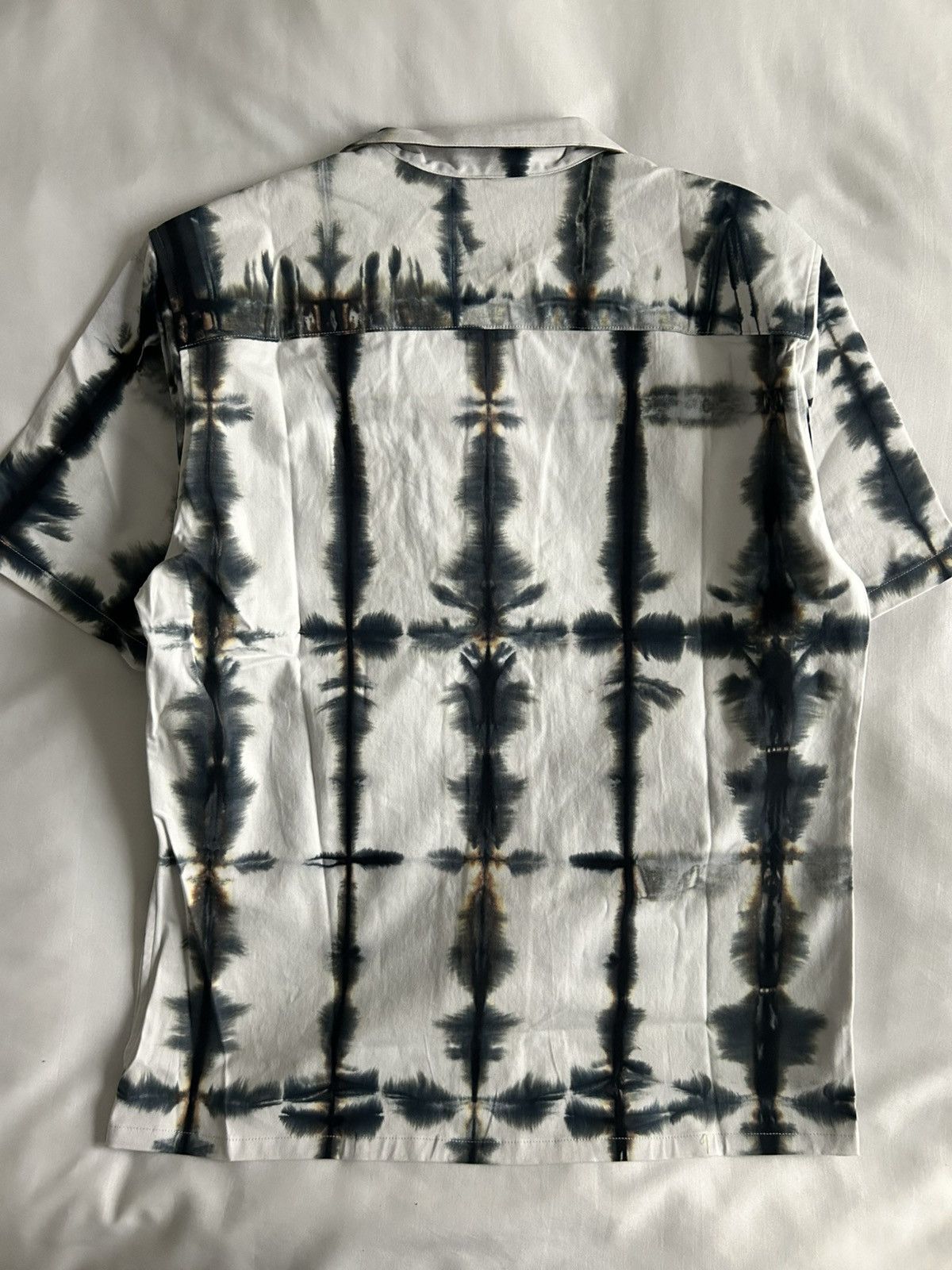 Nahmias Nahmias White Tie Dye Print Shirt All Over AOP Short Sleeve Size US M / EU 48-50 / 2 - 9 Thumbnail