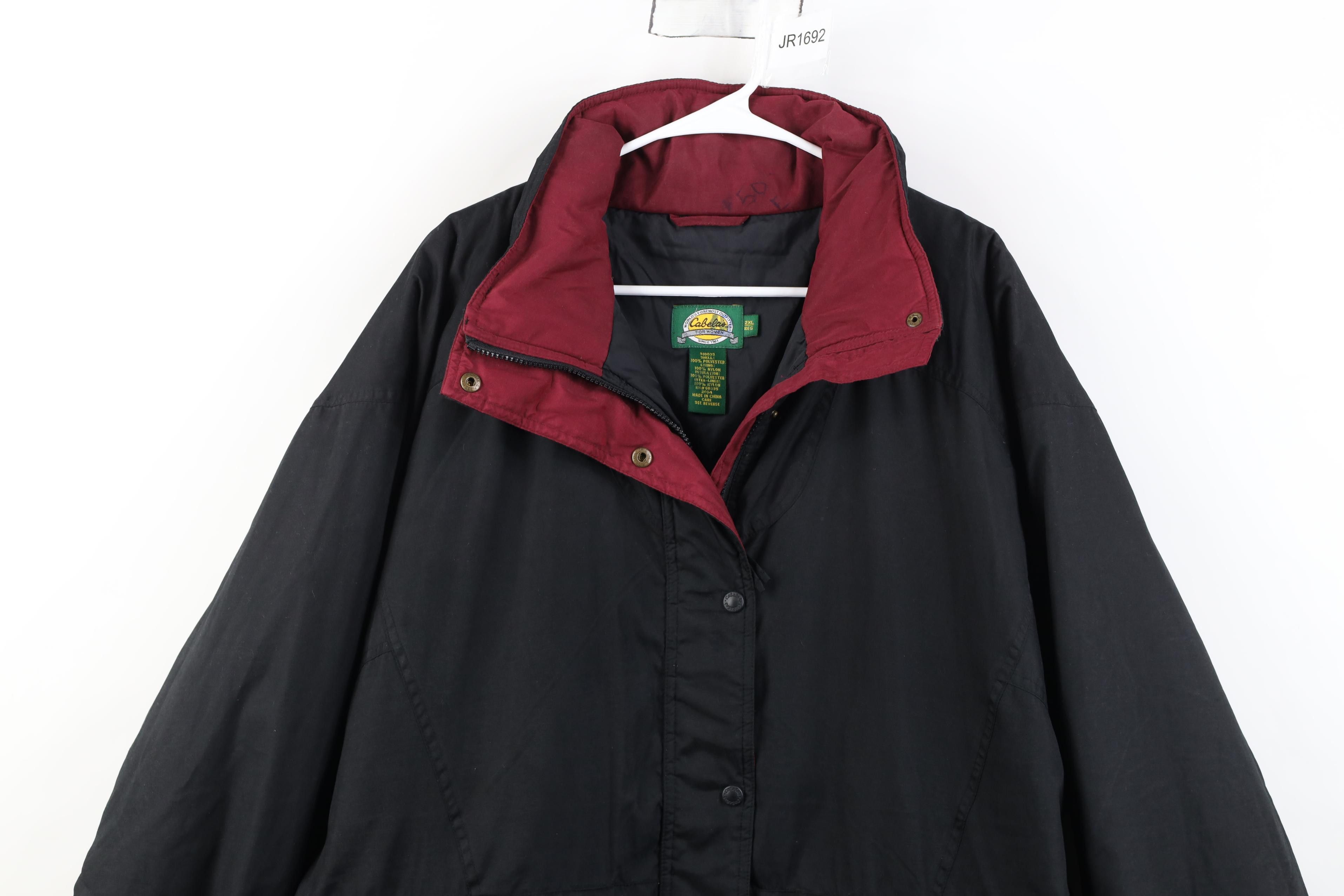 Cabelas Vintage 90s Cabelas Microfiber Puffer Chore Jacket Black Size XXL / US 16-18 / IT 52-54 - 2 Thumbnail