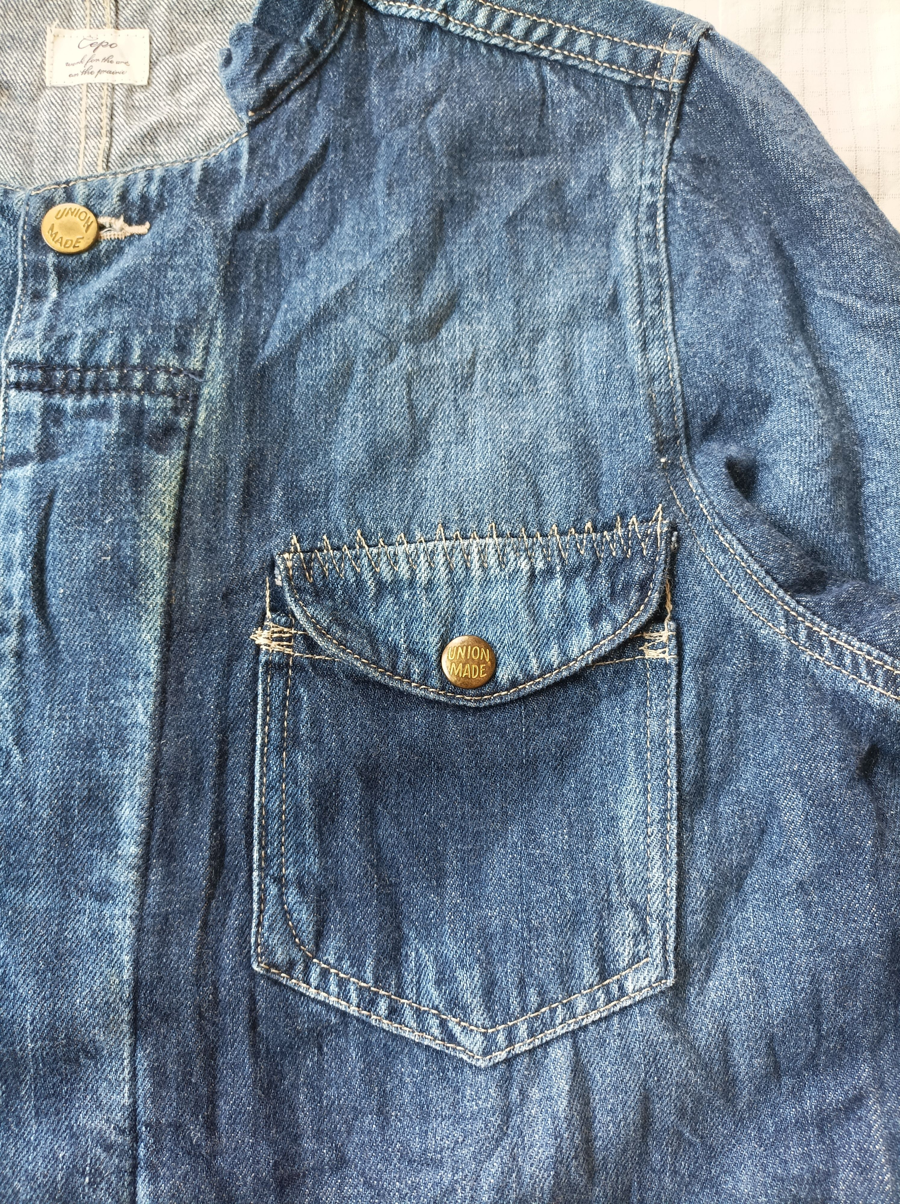 Japanese Brand (J567) Cepo Long Denim Jean Jacket Japan M Size M / US 6-8 / IT 42-44 - 4 Thumbnail