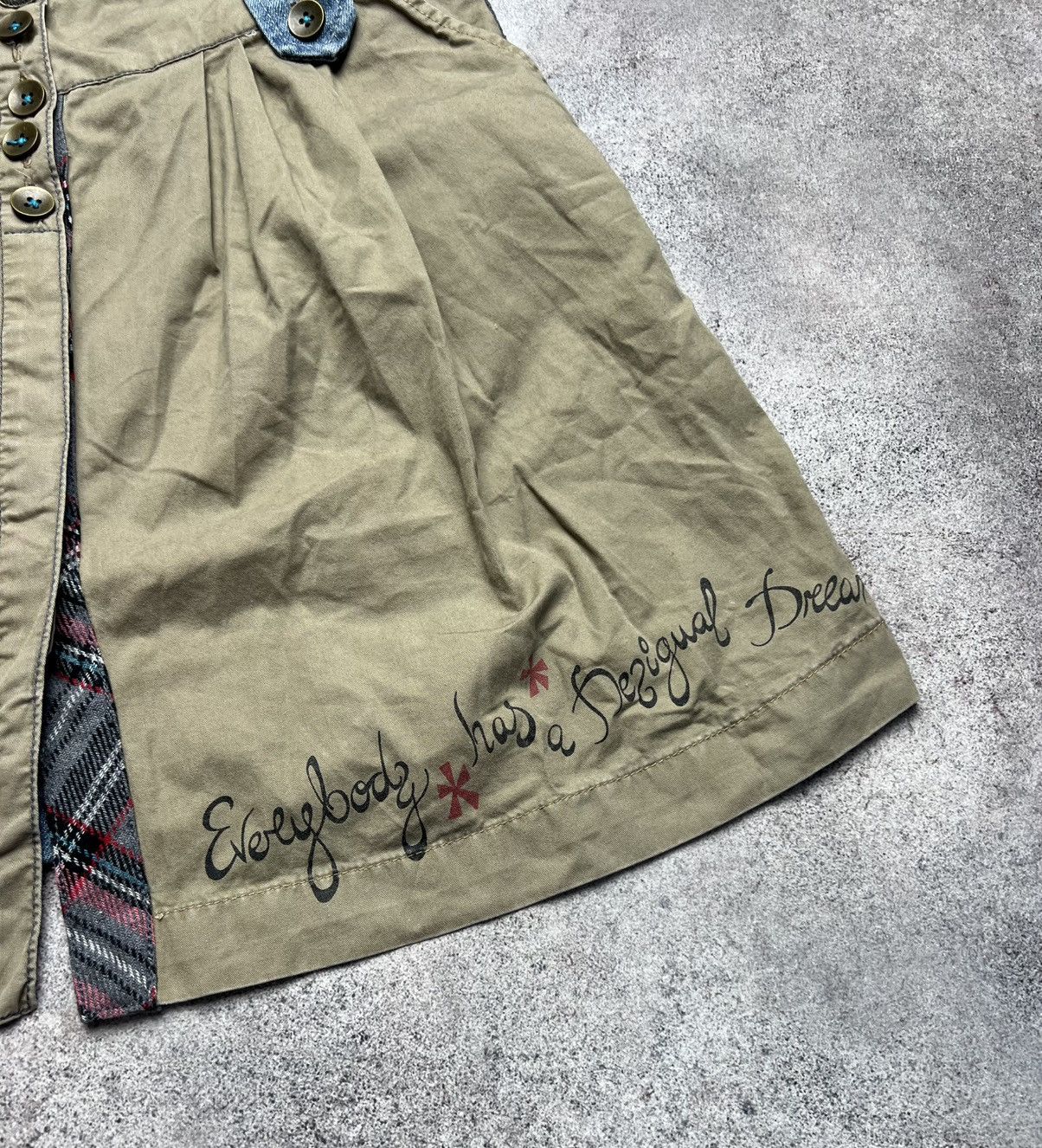 Desigual × Vintage Desigual vintage patchwork flare skirt with tweed details Size 28" / US 6 / IT 42 - 3 Thumbnail