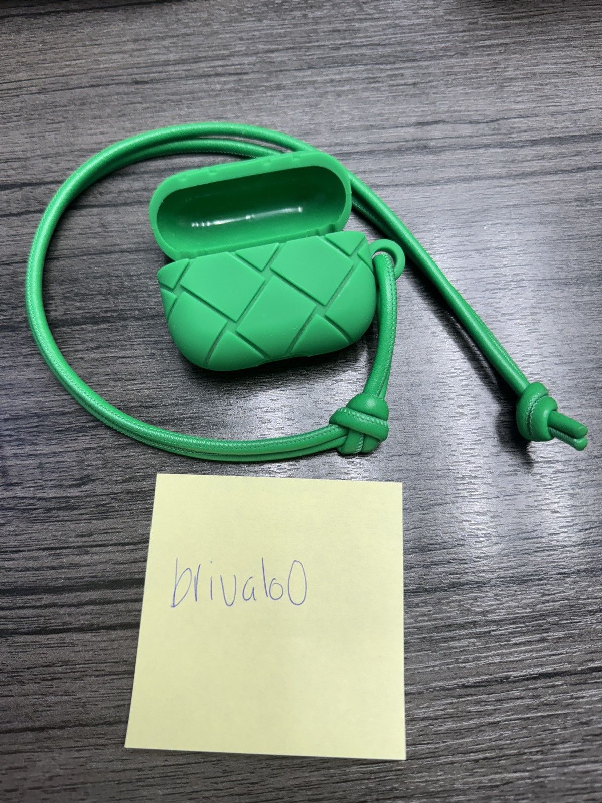 image of Bottega Veneta Airpods Pro Case in Green, Men's