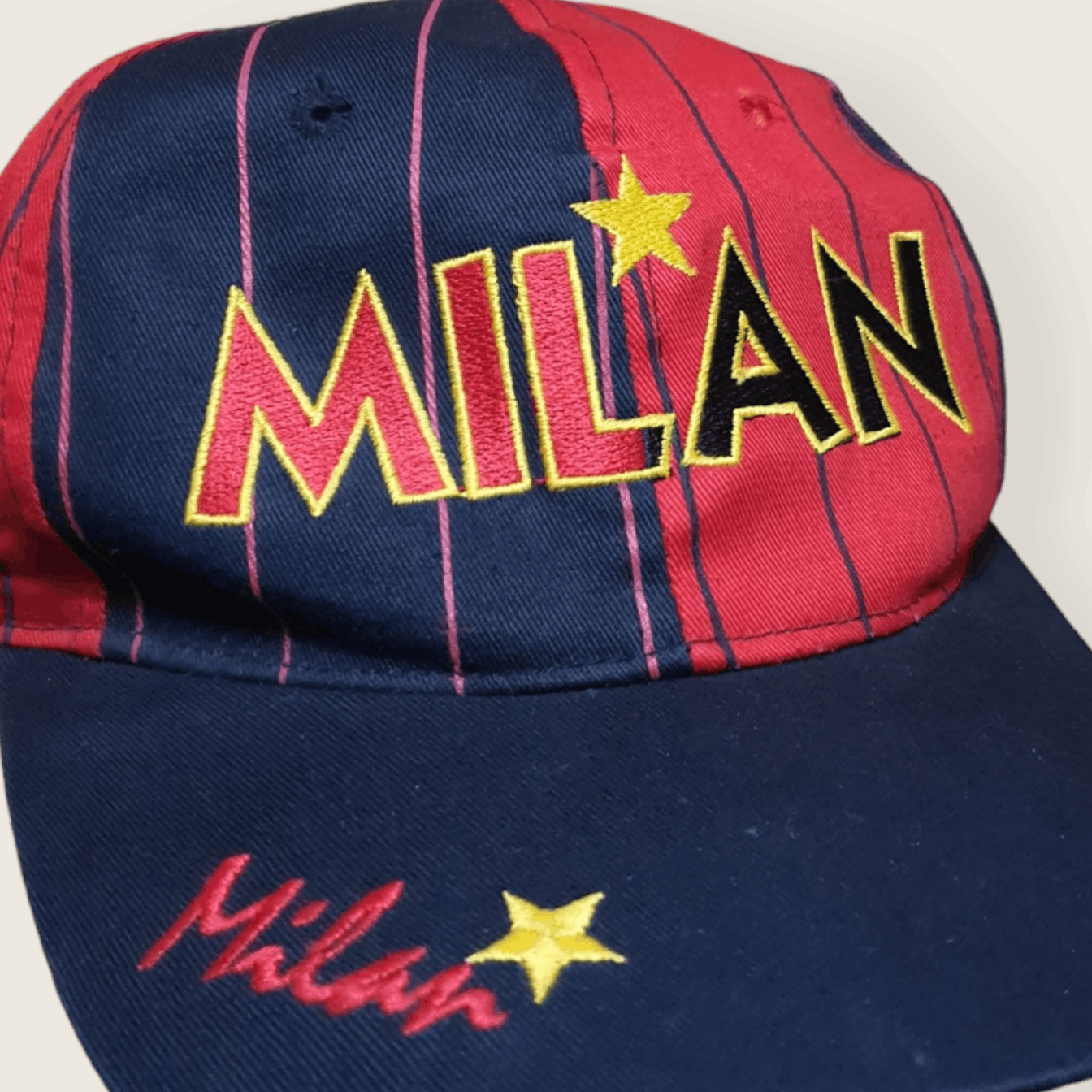 Vintage AC MILAN VINTAGE SPELLOUT HAT Size ONE SIZE - 2 Thumbnail