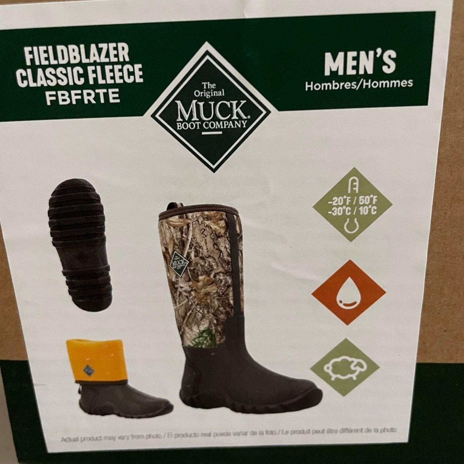 Other MUCK Fieldblazer Fleece Boots (FBFRTE) Brown Men Sz 7 Size US 7 / EU 40 - 13 Thumbnail
