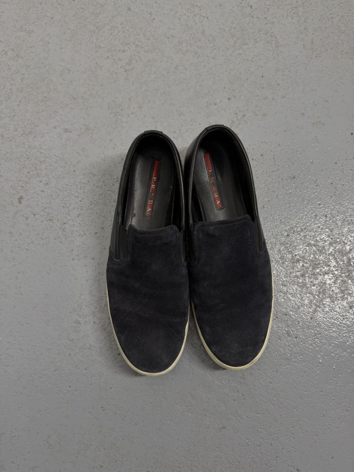 Prada Prada Leather Logo Slip Ons Size US 10 / EU 43 - 2 Thumbnail