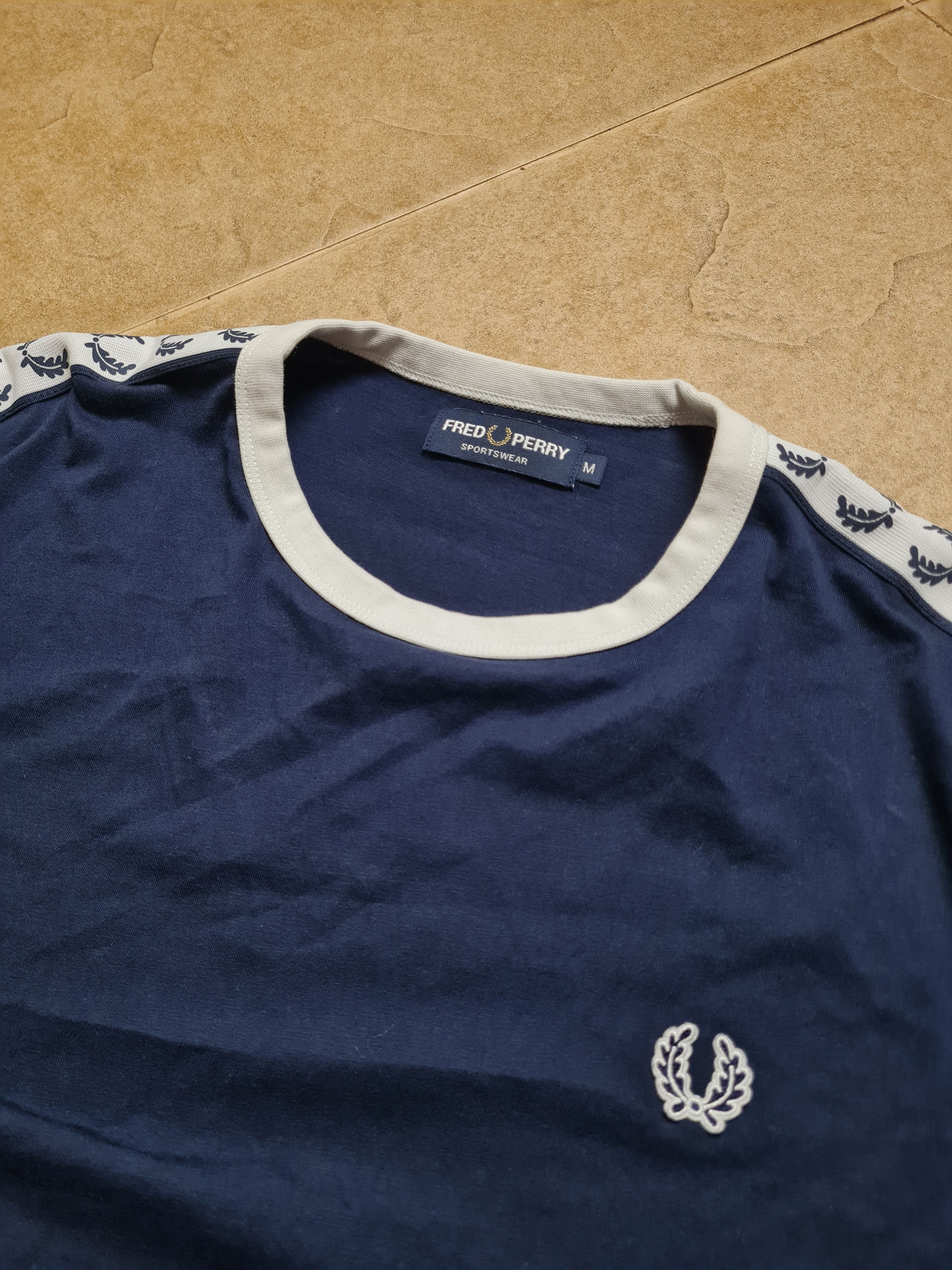 Fred Perry T-shirts Mens Fred Perry Ringer Blue White Size M Vintage Size US M / EU 48-50 / 2 - 7 Thumbnail