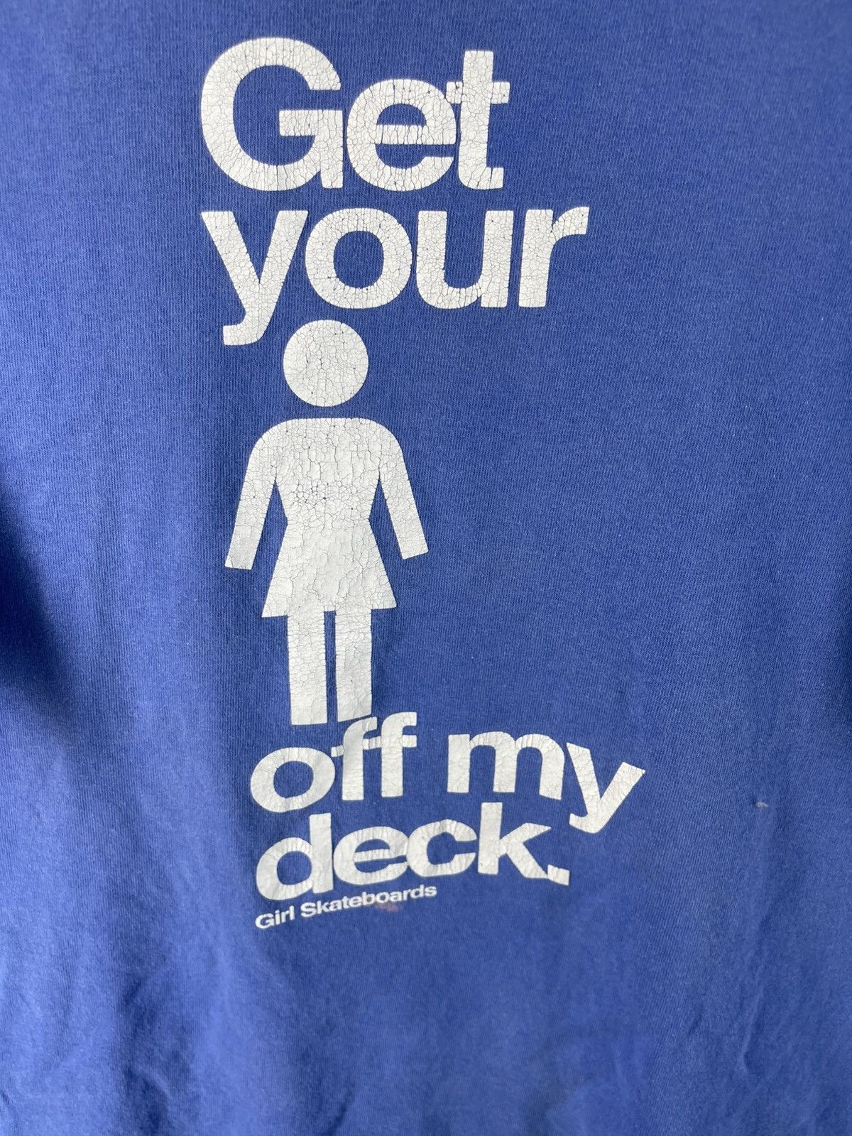 Girl Skateboards 2000's Vintage Girl Skateboards "Get Your Off My Deck Tee Size US L / EU 52-54 / 3 - 3 Thumbnail