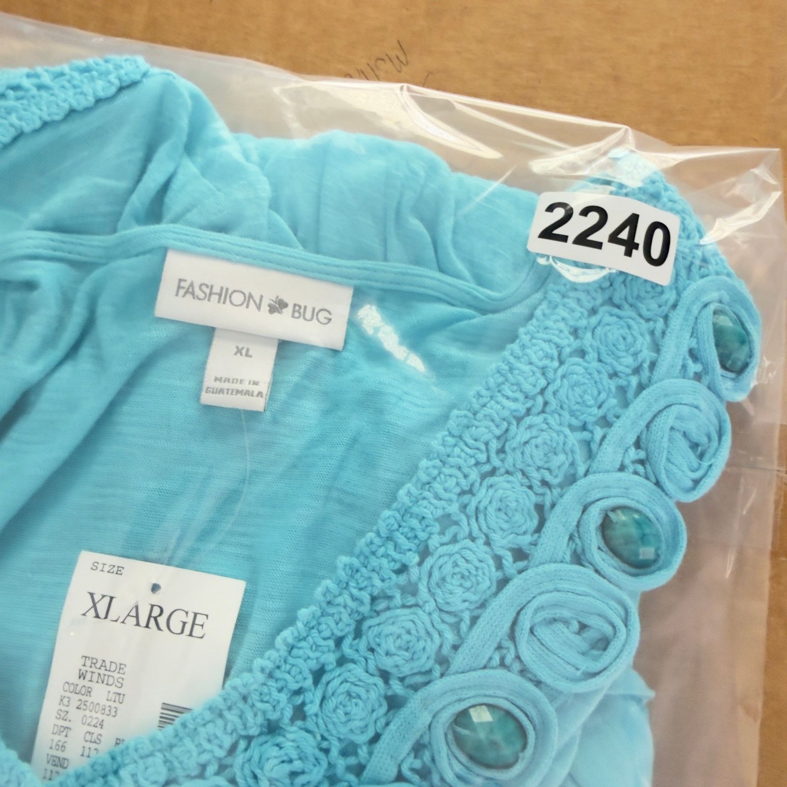 Other Fashion Bug Scoop Neck Top Woman's XL Crocheted Jeweled Neck Size XL / US 12-14 / IT 48-50 - 11 Thumbnail
