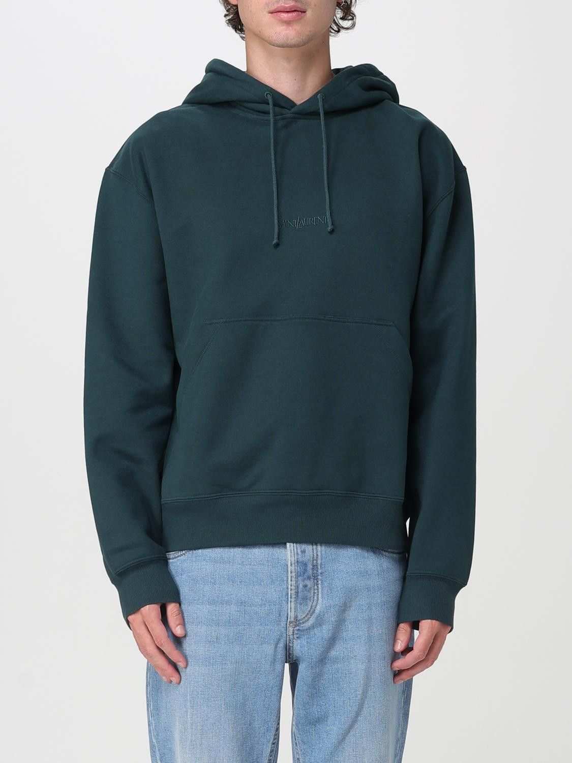 Saint Laurent Paris Saint Laurent Sweatshirt Men Green Size US S / EU 44-46 / 1 - 1 Thumbnail