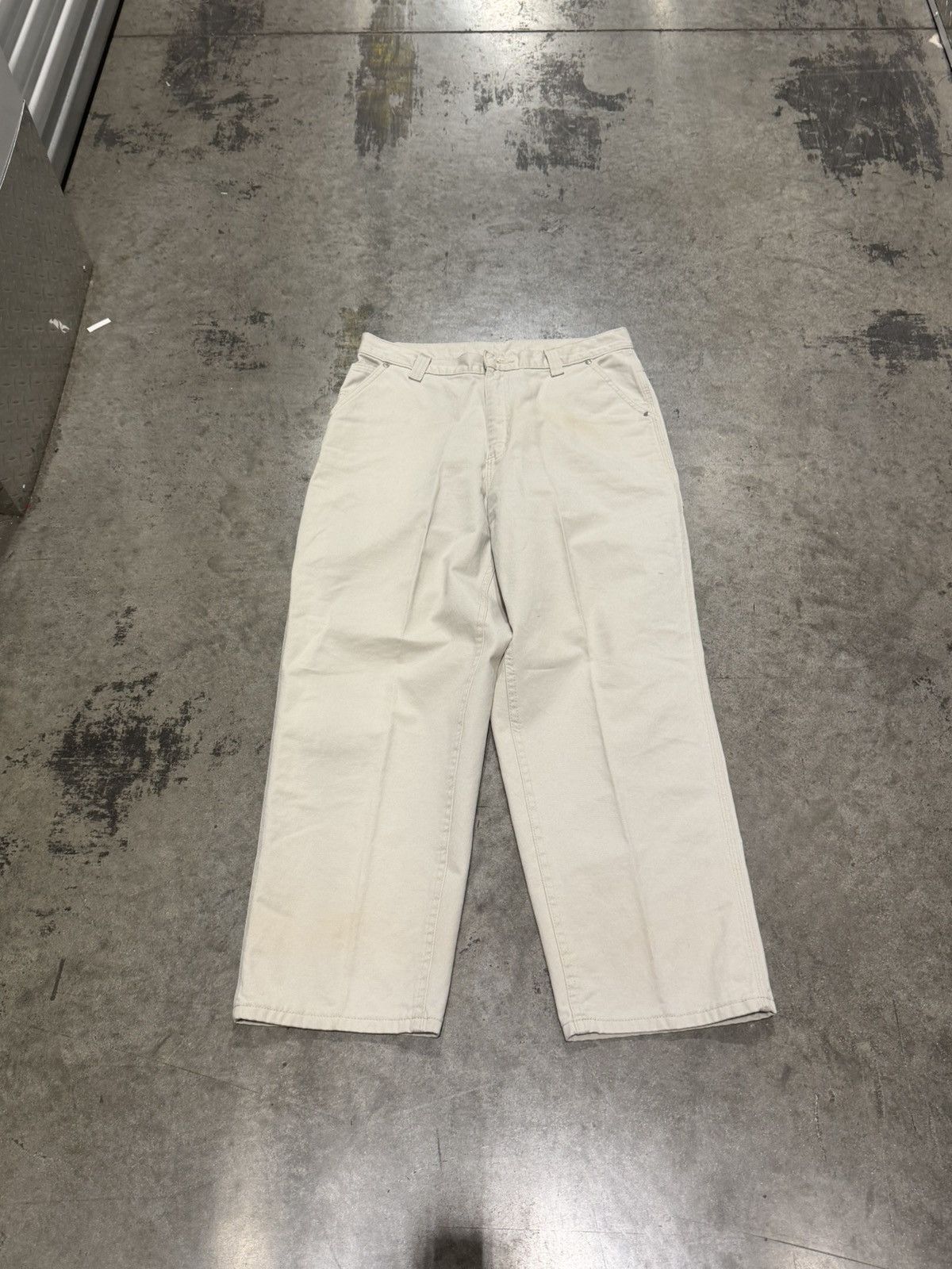 Lee 90s Vintage Lee Riveted Pants 34x28 Size US 34 / EU 50 - 3 Thumbnail