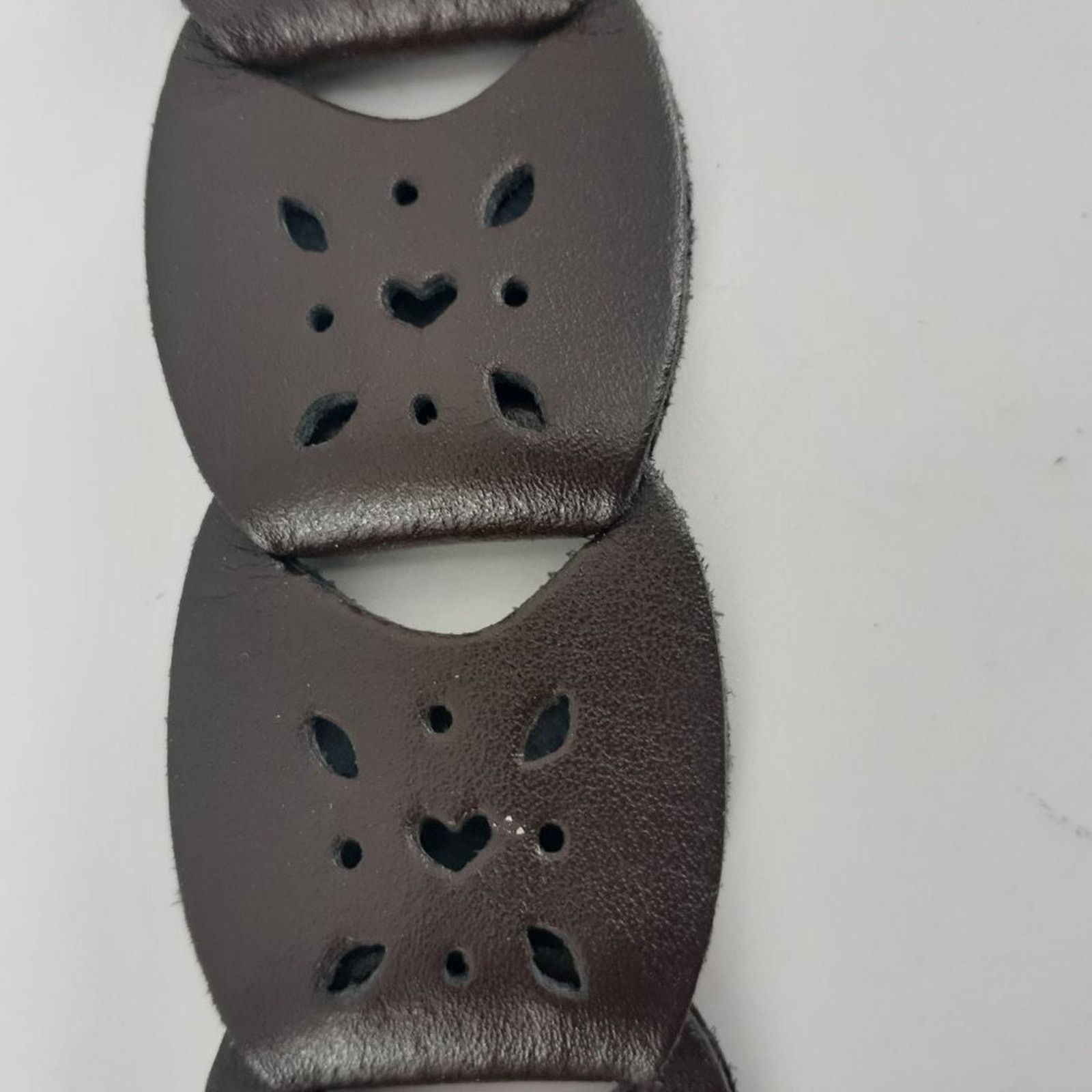 Faded Glory Faded Glory XL Dark Brown Genuine Leather Links Casual Y2K Size ONE SIZE - 6 Thumbnail
