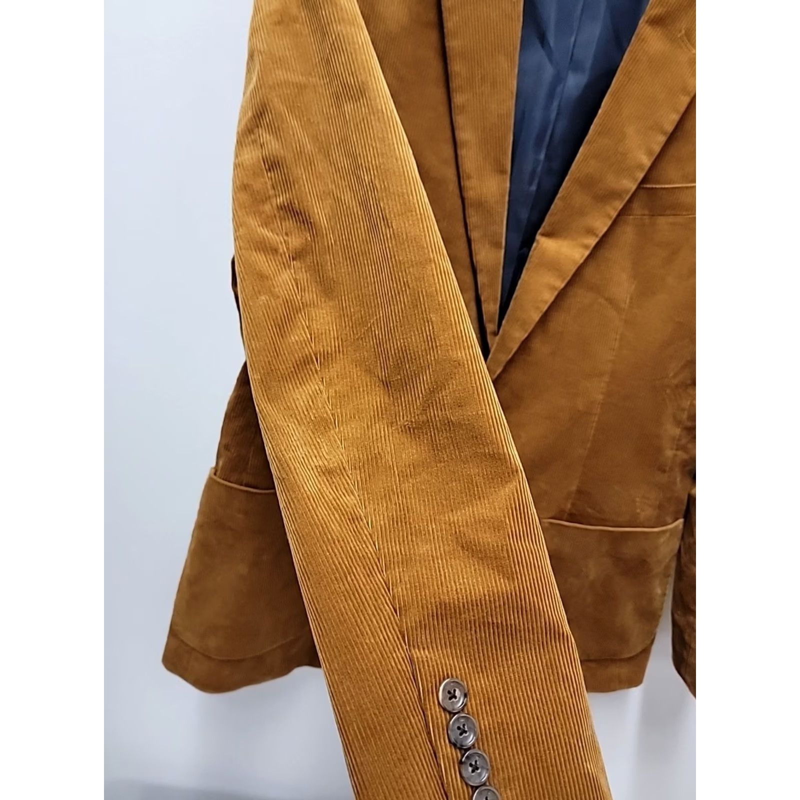 J.Crew J. Crew Blazer Cotton Corduroy Sport Coat Brown 40R Men Two-Button Chest 22 Regular Length 30 Vintage No Size 40R - 3 Thumbnail