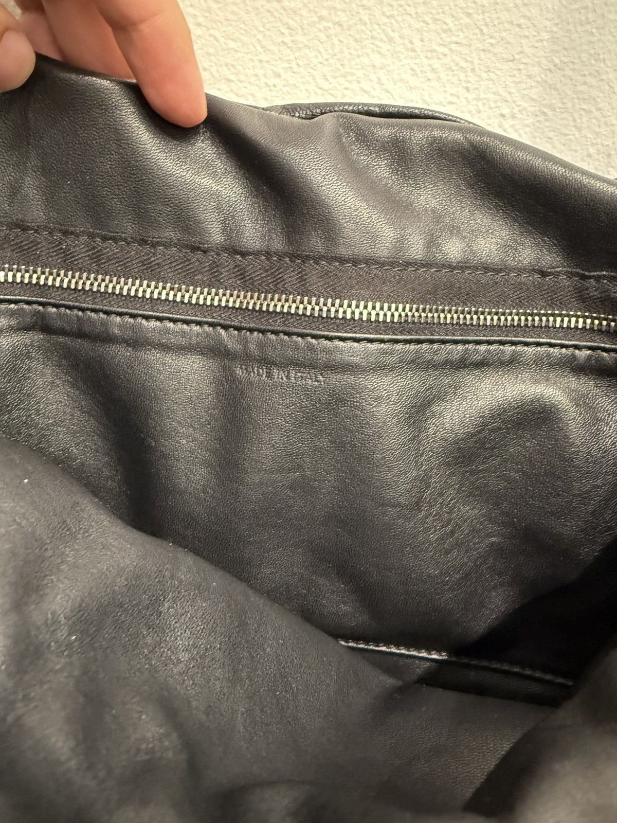 Rick Owens Rick Owens Work Pillow Grifin in Black Lambskin Size ONE SIZE - 9 Thumbnail