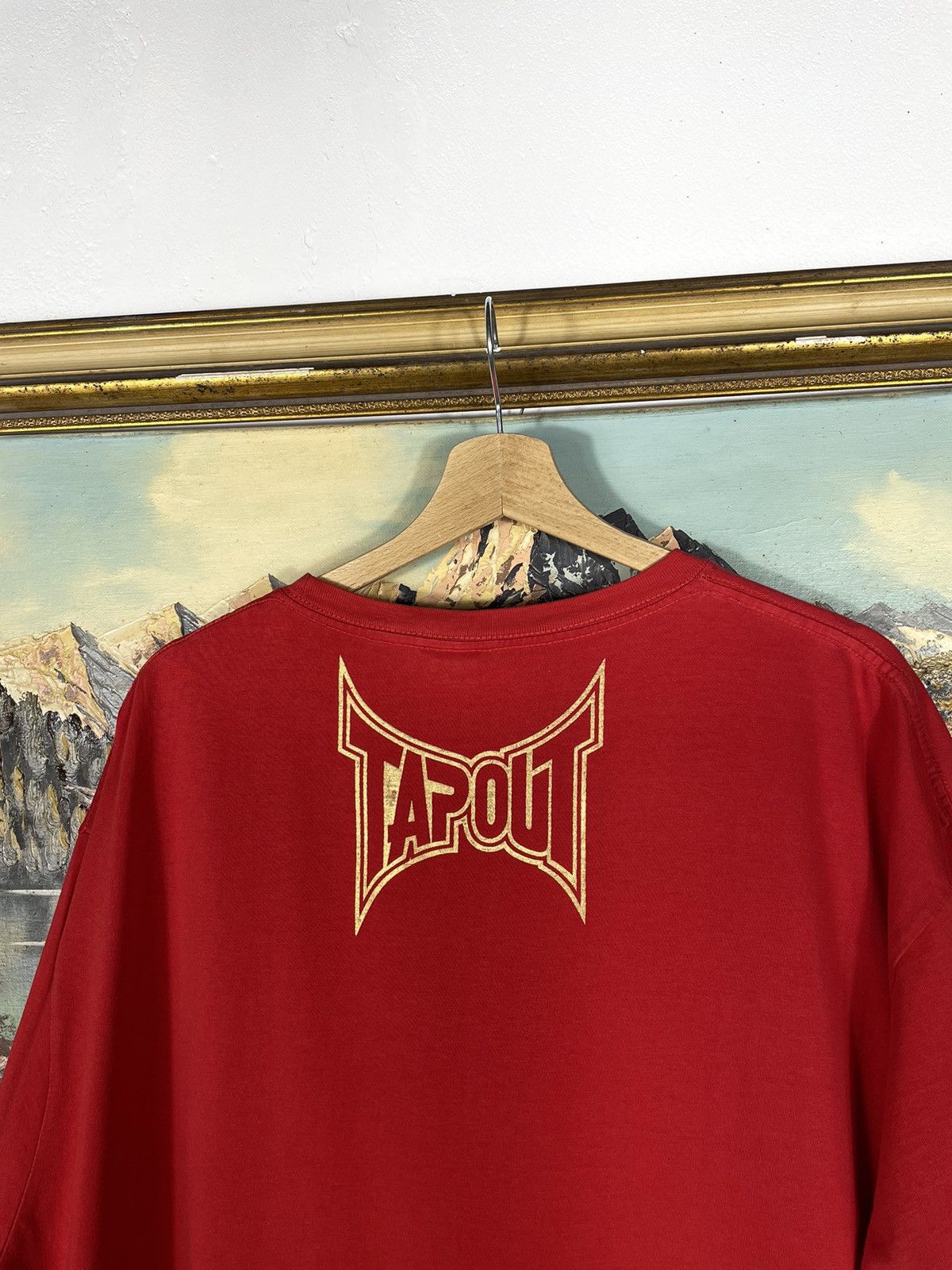 Affliction × Tapout × Vintage CRAZY VINTAGE Y2K TAPOUT AFFLICTION GRUNGE RED T-SHIRT Size US XXL / EU 58 / 5 - 7 Thumbnail
