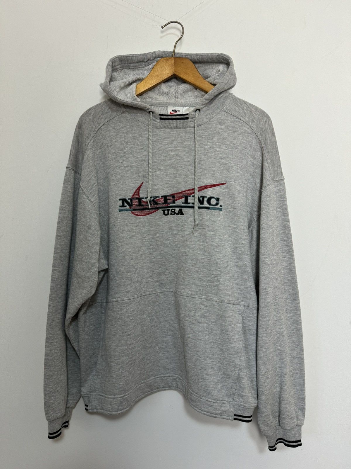 Nike Vintage Nike USA big logo swoosh hoodie streetwear 90s Size US M / EU 48-50 / 2 - 1 Thumbnail