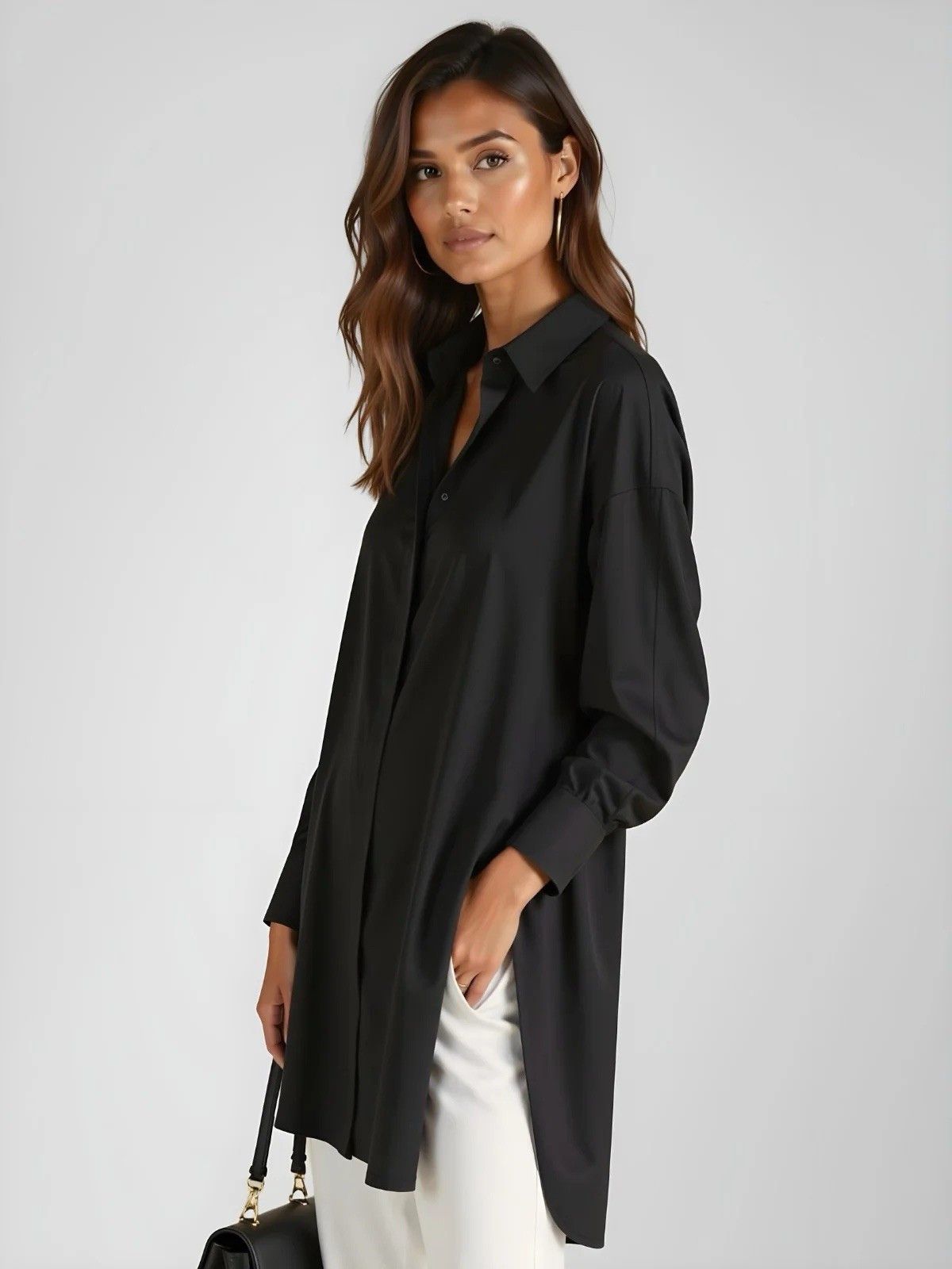 Other The Warmy Shirt Dress Black Tunic Top Women’s Size M Size M / US 6-8 / IT 42-44 - 2 Thumbnail