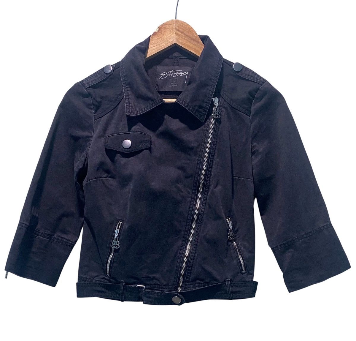 Stussy 🔥Stussy Japan Crazy Cotton Biker Jacket Size M / US 6-8 / IT 42-44 - 2 Thumbnail