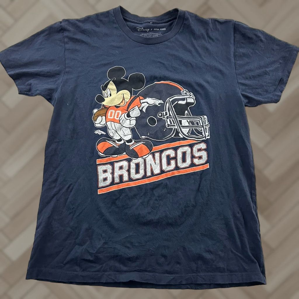 Disney Disney Mickey Mouse Broncos Short Sleeve T Shirt Men’s Medium Blue Shirt Size US M / EU 48-50 / 2 - 1 Thumbnail