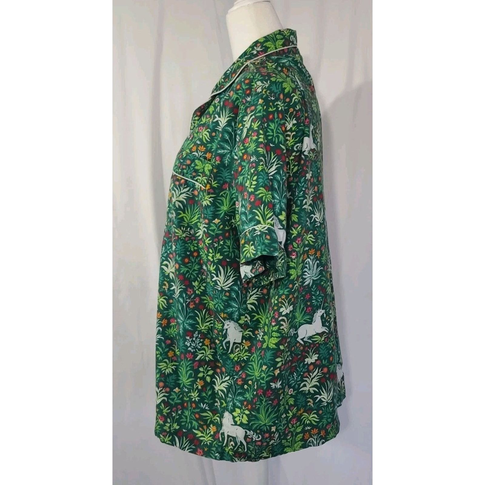 Other Anthropologie Printfresh Green Juniper Pajama Shirt Top L Size L / US 10 / IT 46 - 4 Thumbnail