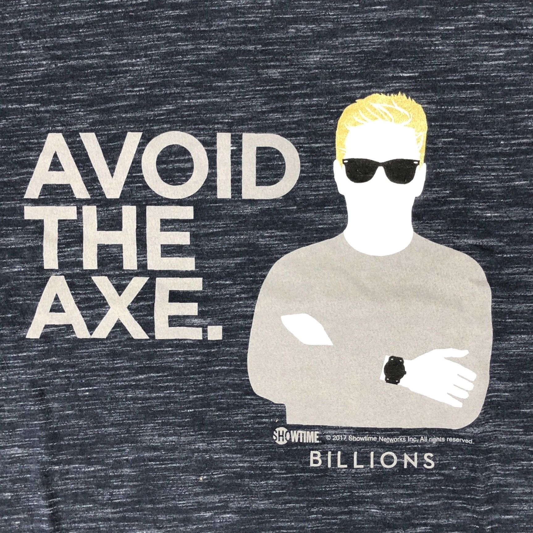 Vintage BILLIONS Shirt Men Small Navy Blue Tee T Avoid The Axe Showtime TV Show Promo Adult Size US S / EU 44-46 / 1 - 3 Thumbnail