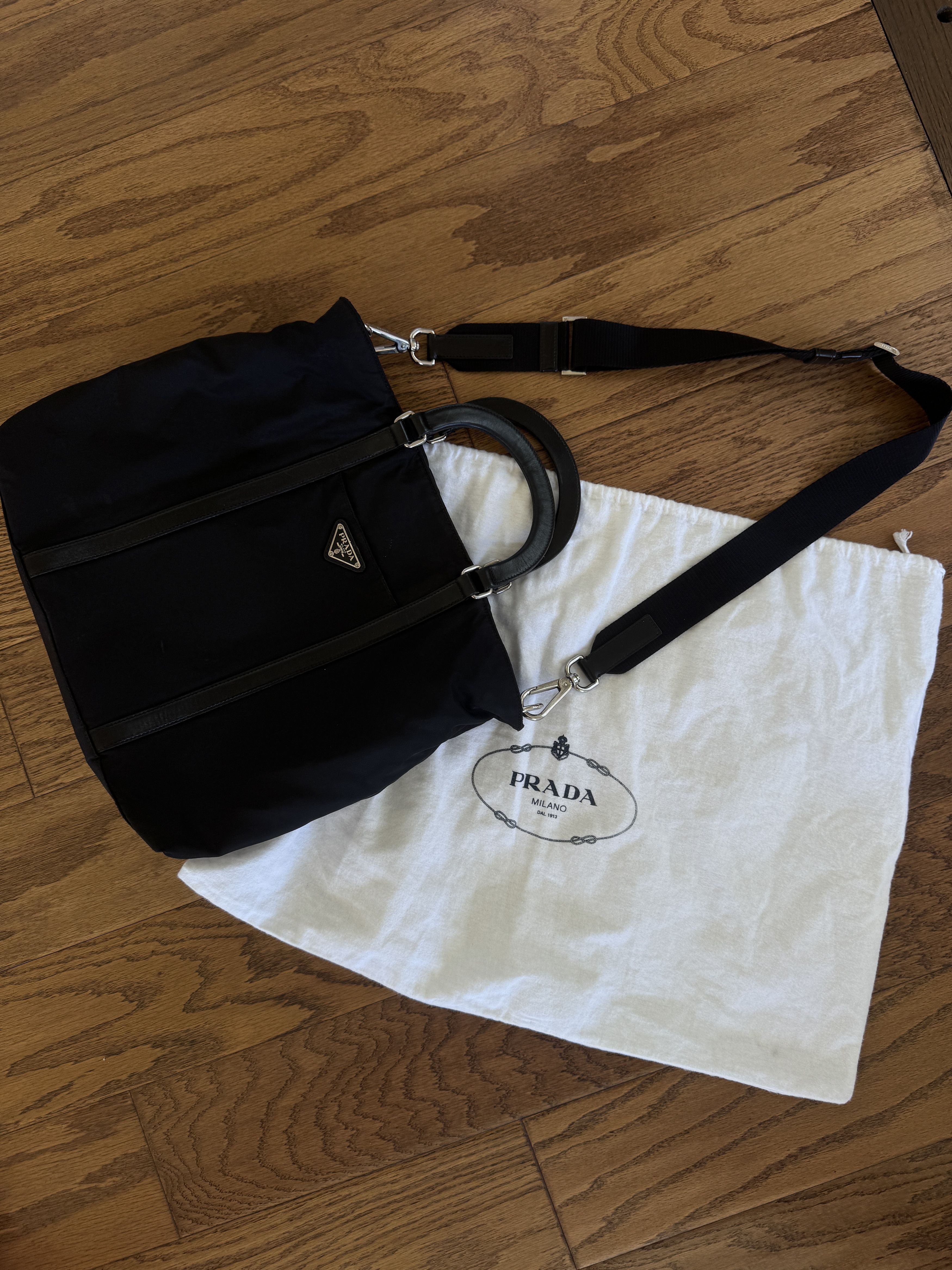 Prada PRADA Vintage Nylon Messenger Tote Bag Size ONE SIZE - 18 Thumbnail