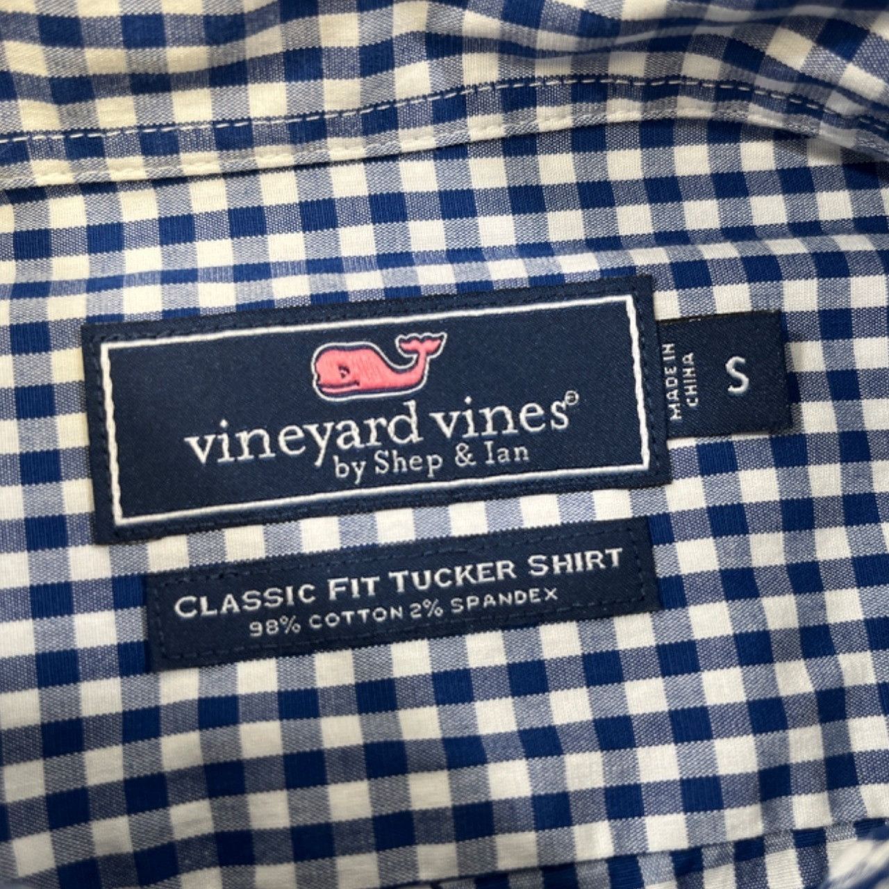 Vineyard Vines Vineyard Vines Men's Blue Check Shirt/Button Up SzS SKU 4067 Size US S / EU 44-46 / 1 - 4 Thumbnail