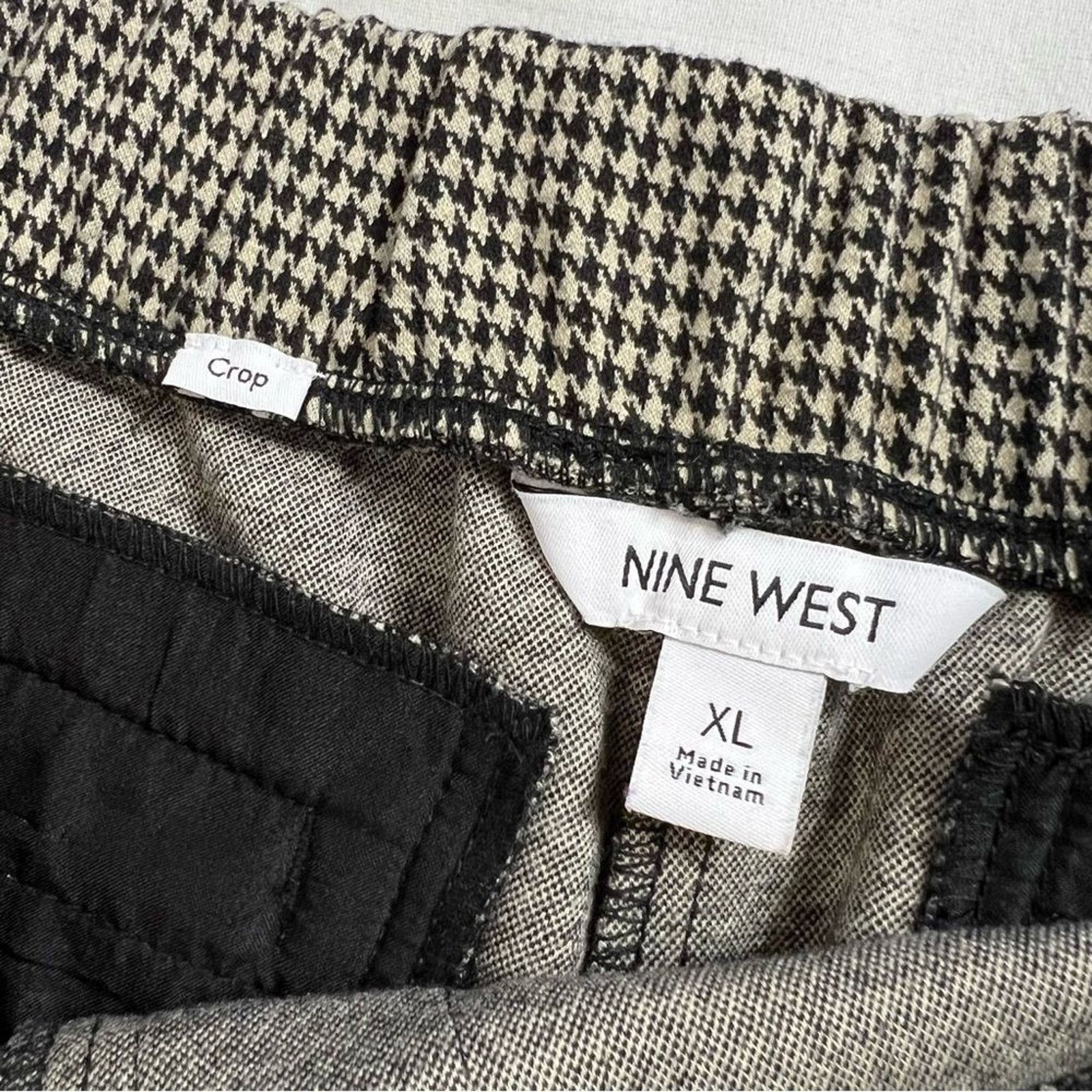Nine West Nine West Women's Slacks XL Harringbone Black Tan Size 36" / US 14 / IT 50 - 2 Thumbnail