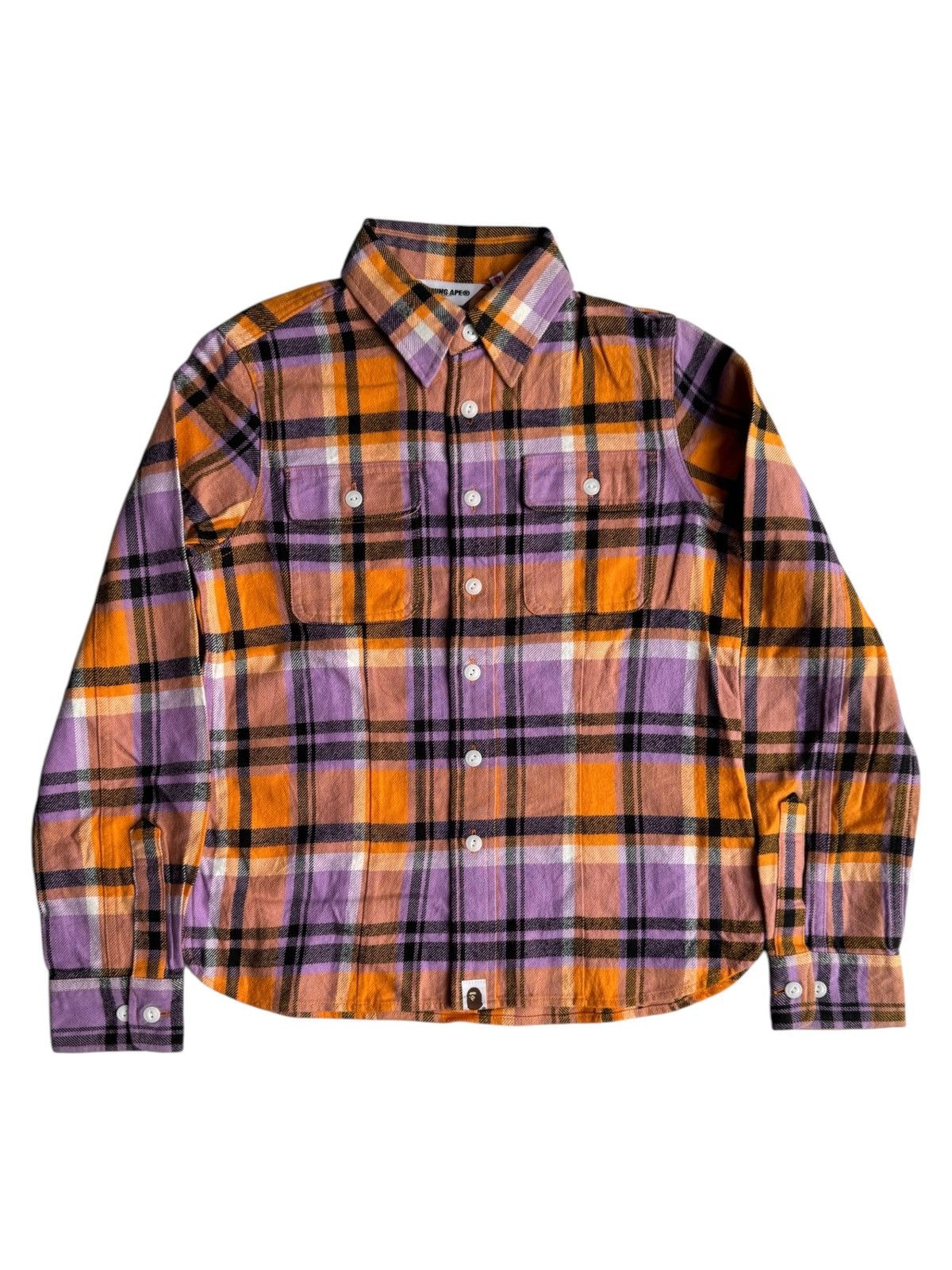 Bape VERY RARE VINTAGE SHIRT FLANNEL A BATHING APE BAPE PLAID Size XXS / US 00 / IT 34 - 1 Thumbnail