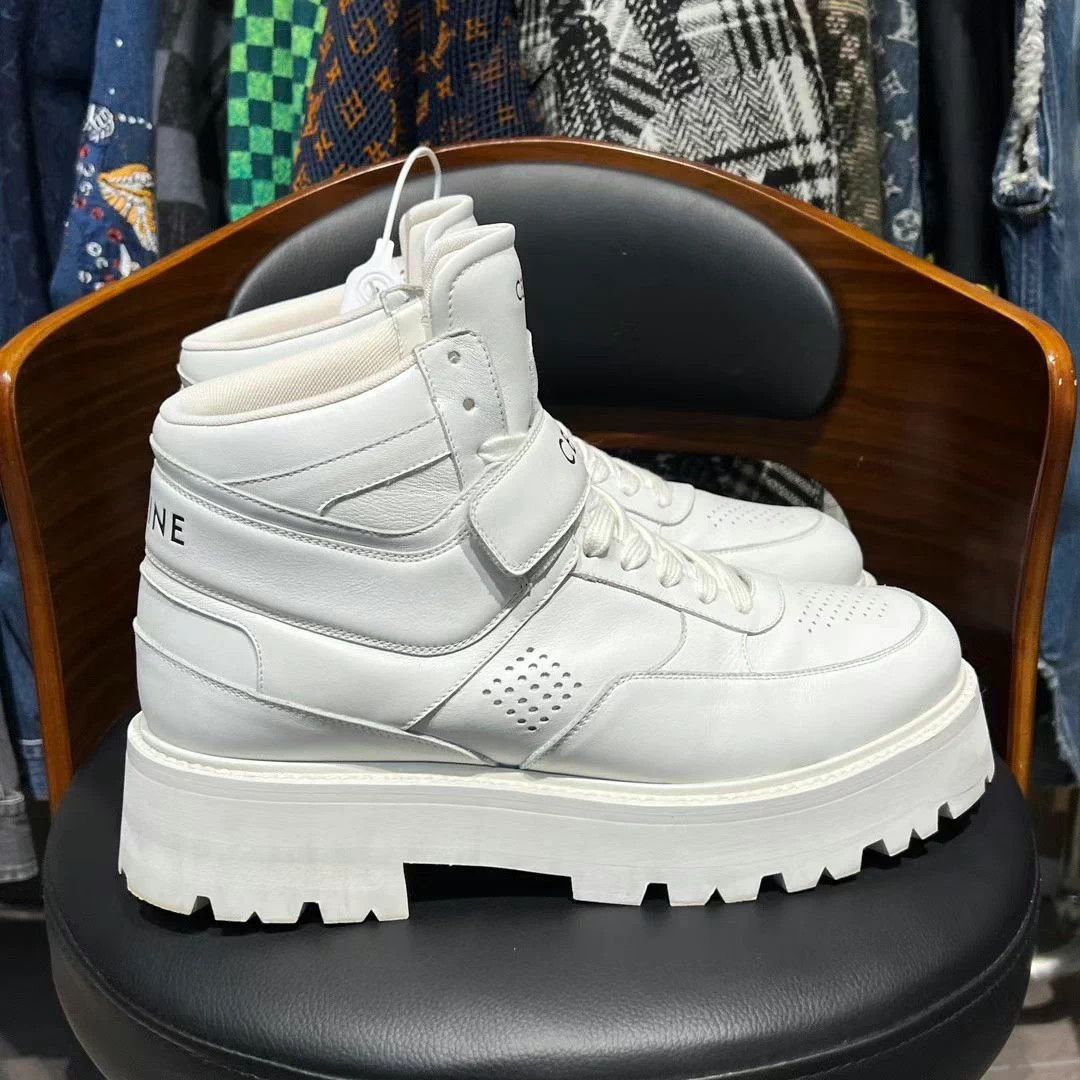 Celine CELINE runway style calfskin platform sneakers Size US 12 / EU 45 - 5 Thumbnail