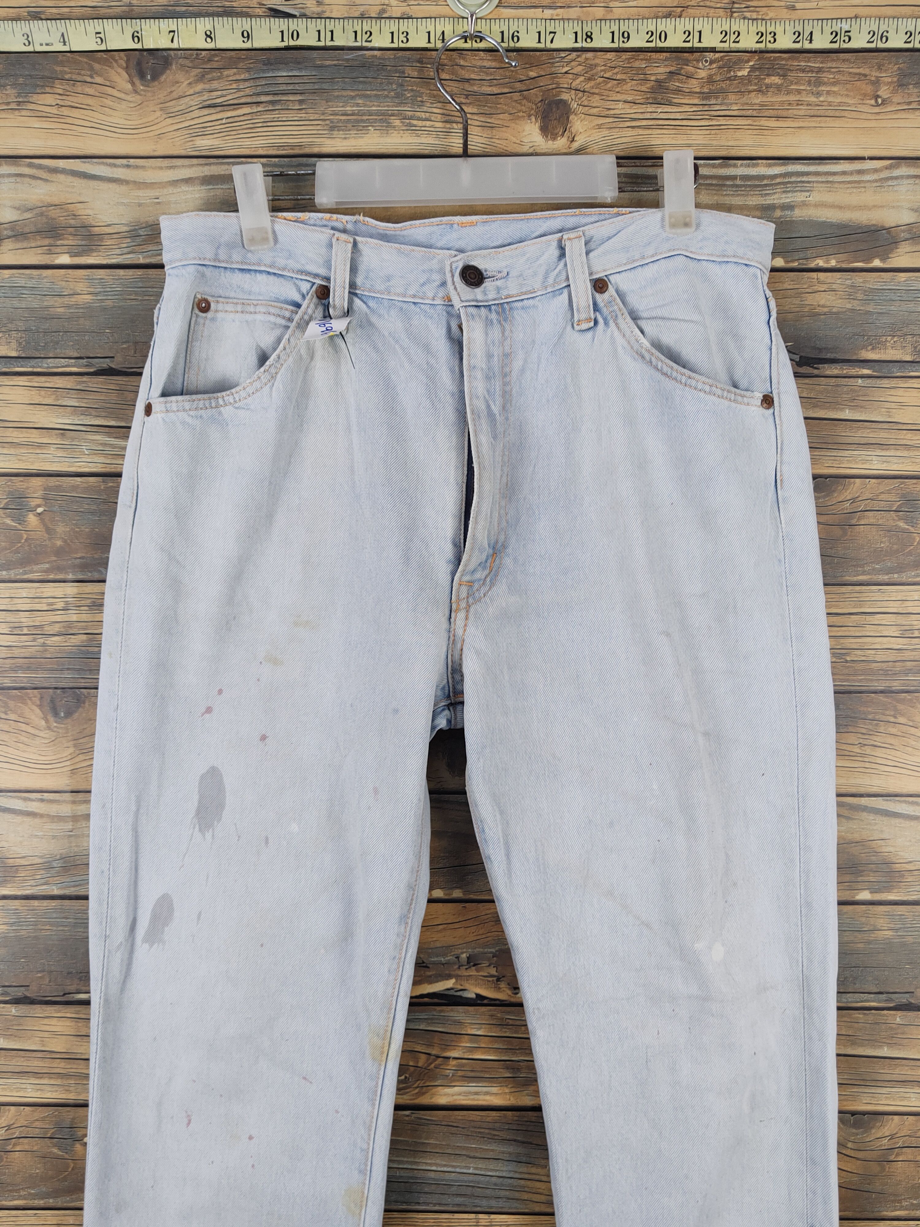 Edwin Edwin Light Blue Distressed Ripped denim Jeans #W1696 Size US 33 - 2 Thumbnail