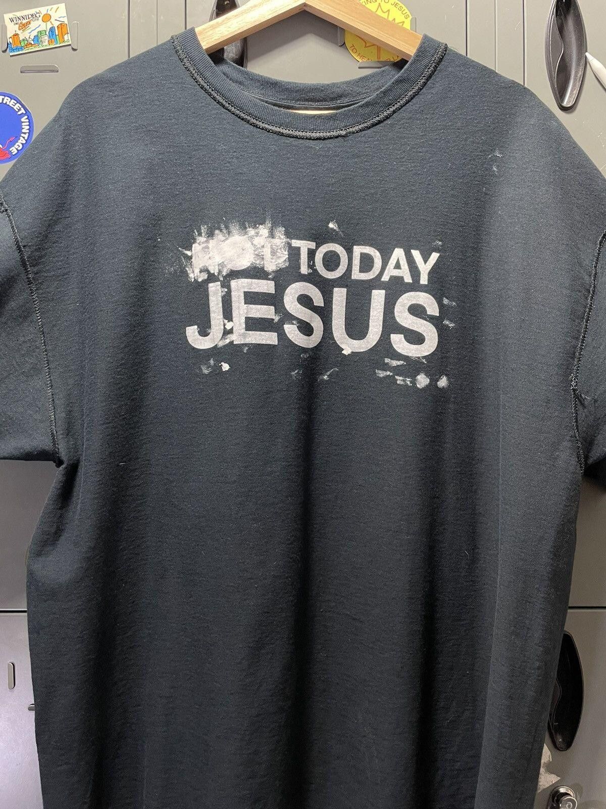 Vintage NOT TODAY JESUS inside out print paint splash art Size US XL / EU 56 / 4 - 6 Thumbnail