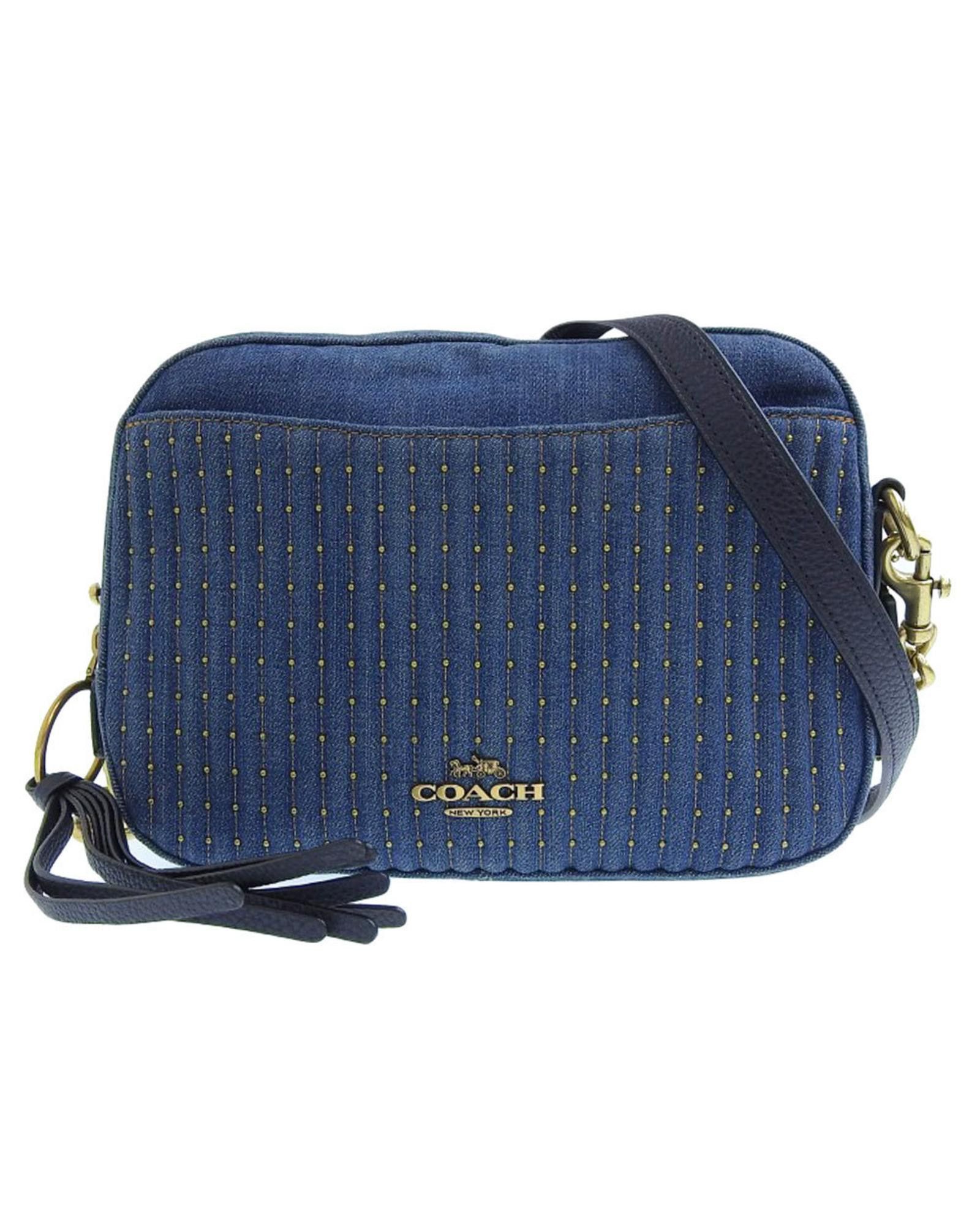 image of Blue Denim Coach Camera Bag, Women's