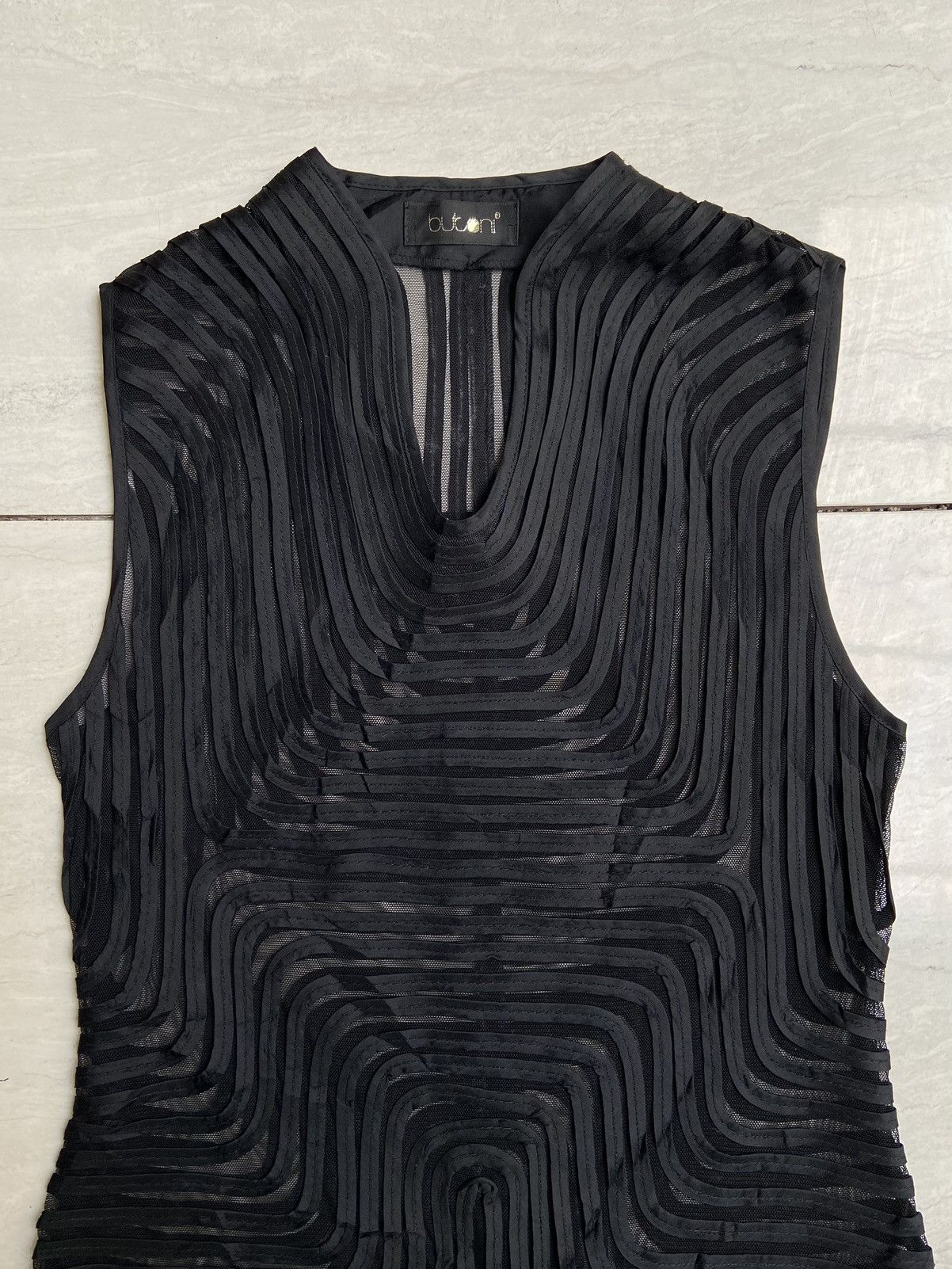 Designer × Japanese Brand BUTONI Black Midi Dress Size XS / US 0-2 / IT 36-38 - 7 Thumbnail