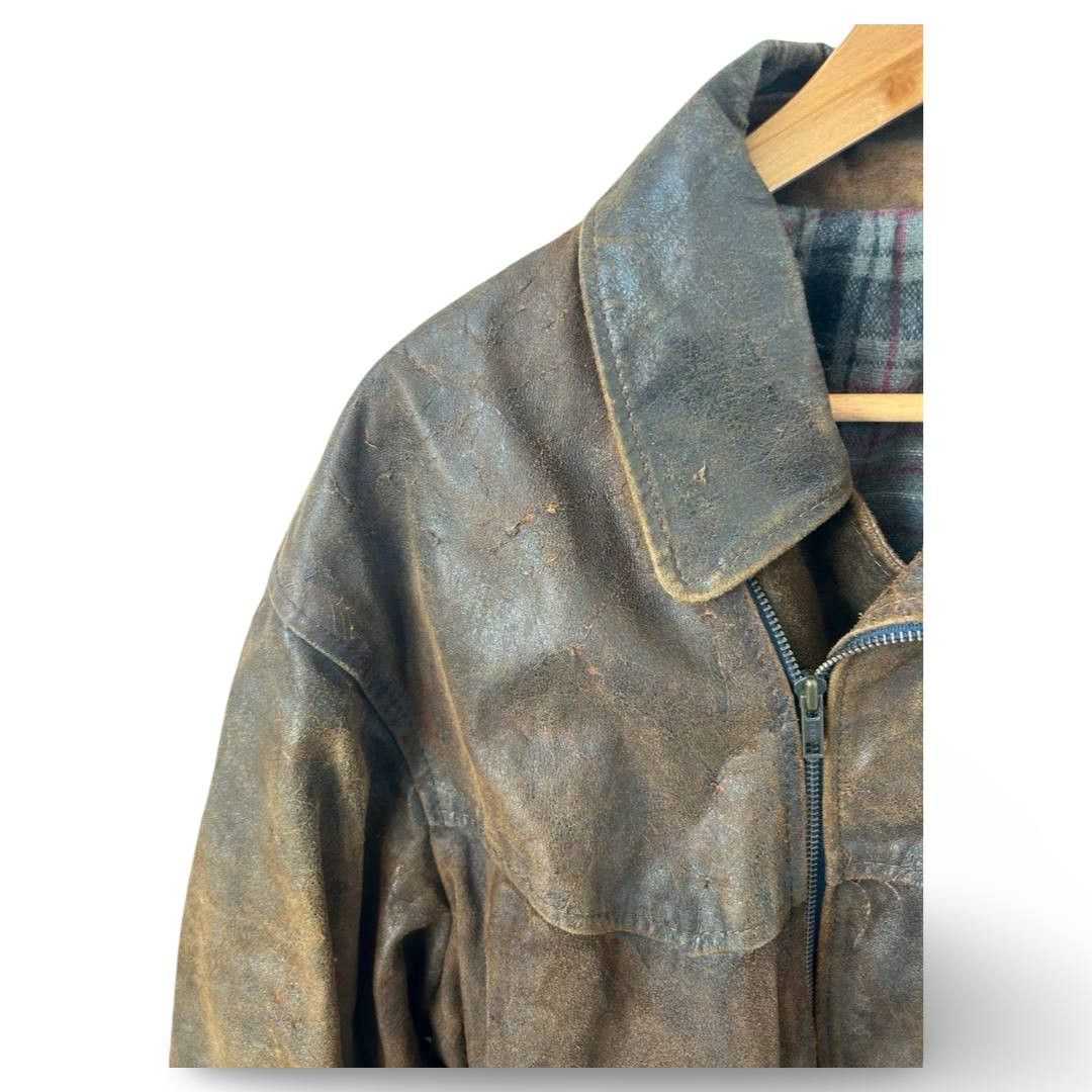 Leather VTG Leather biker JKT #1047 Size US XL / EU 56 / 4 - 6 Thumbnail