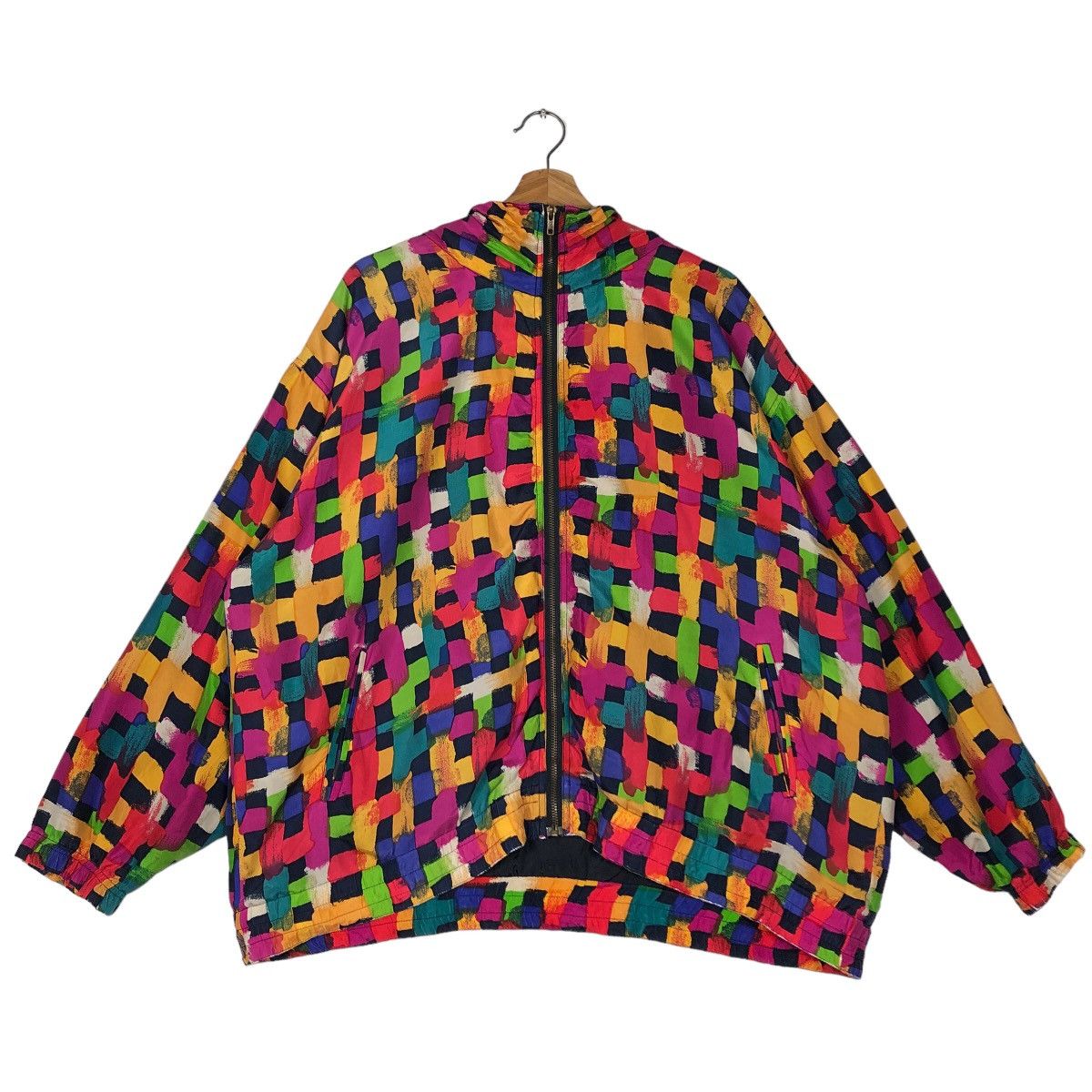 Japanese Brand 🔥90’s Vintage Silk Bomber Jacket EVR Art Issey Miyake Size US XL / EU 56 / 4 - 1 Thumbnail