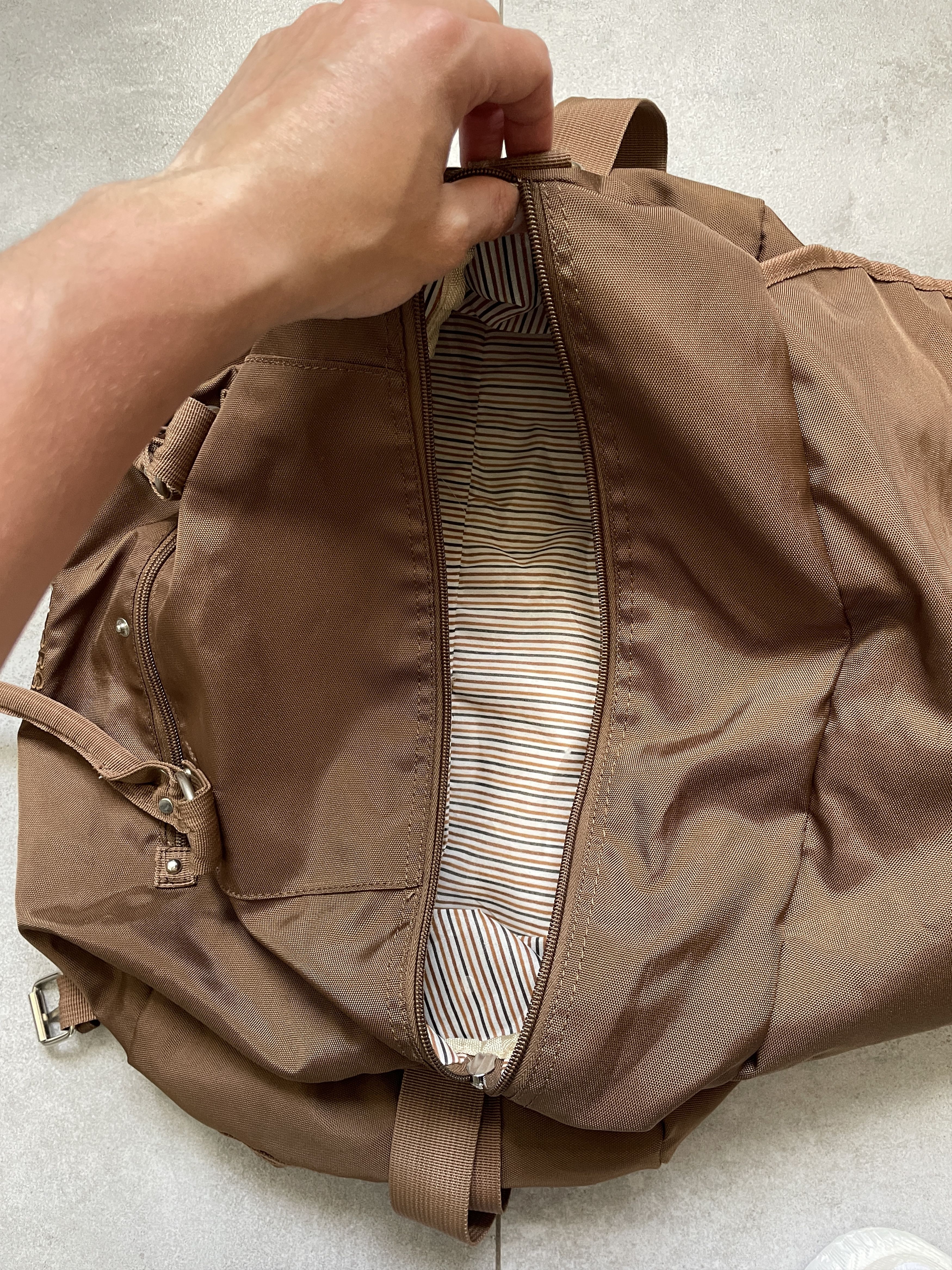 George Gina & Lucy × Japanese Brand GEORGE GINA LUCY Y2K AVANT GARDE BROWN WEEKEND DUFFLE BAG Size ONE SIZE - 5 Thumbnail