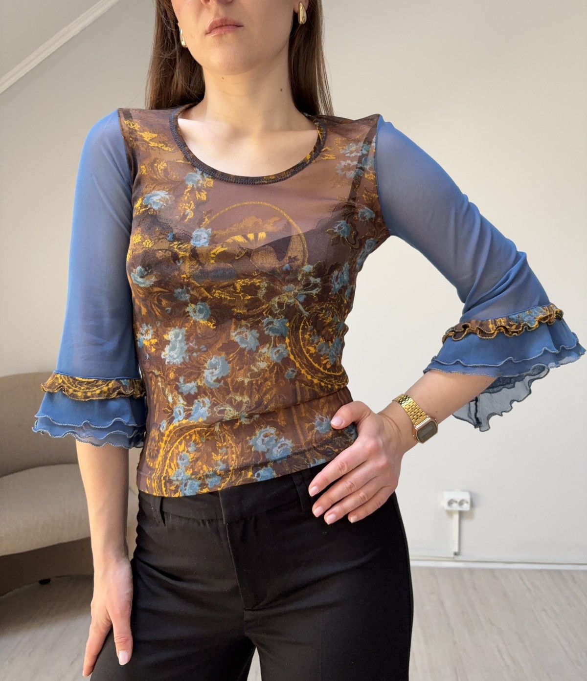 Other Vintage Save the Queen Mesh Top Early 00s Phoebe Buffay Y2K Size S / US 4 / IT 40 - 11 Thumbnail