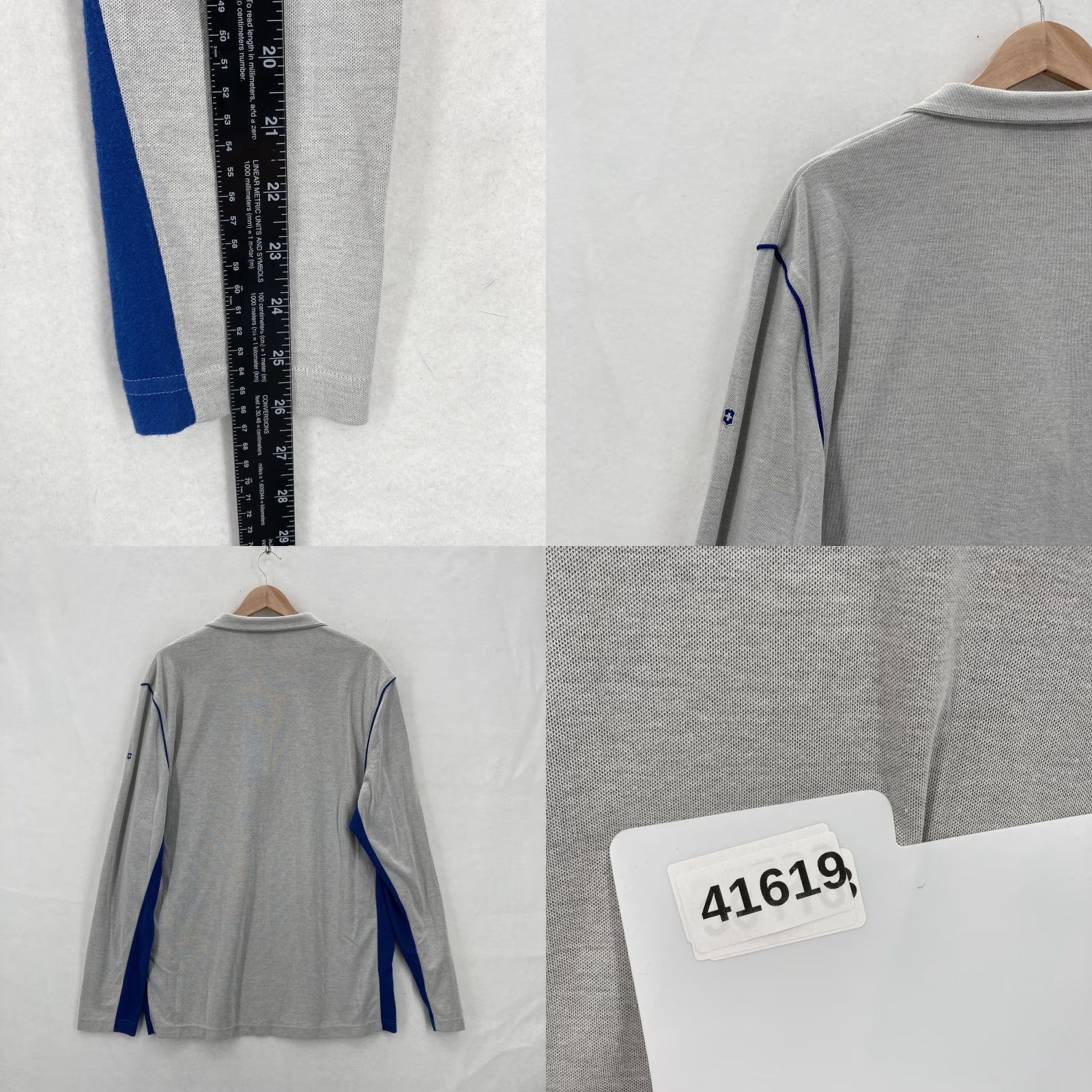 Victorinox Viktorinox Pullover Mens XL Gray Blue Quarter Zip Performance Long Sleeve Cocona Pullover Size US XL / EU 56 / 4 - 8 Thumbnail