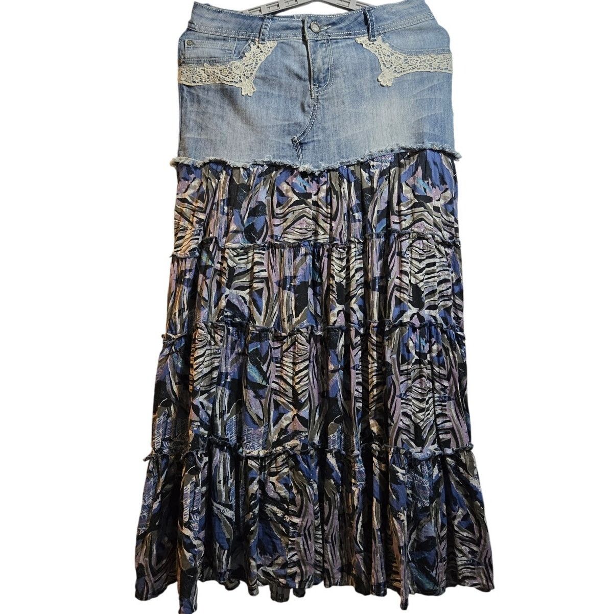 Other Hot Kiss Denim Boho Maxi Skirt Size 10 Size 32" / US 10 / IT 46 - 1 Thumbnail