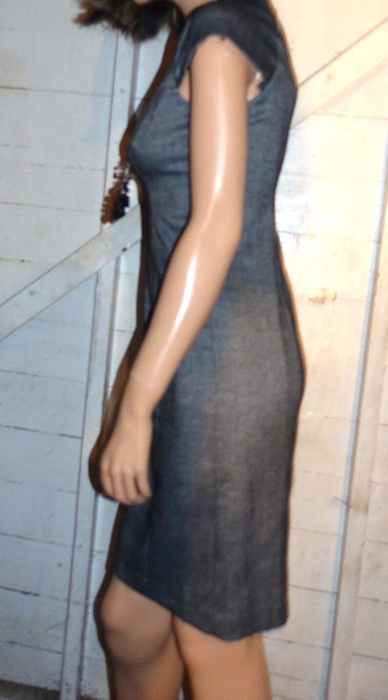 Ann Taylor Ann Taylor Gray Pencil Dress 0 Size XS / US 0-2 / IT 36-38 - 4 Thumbnail