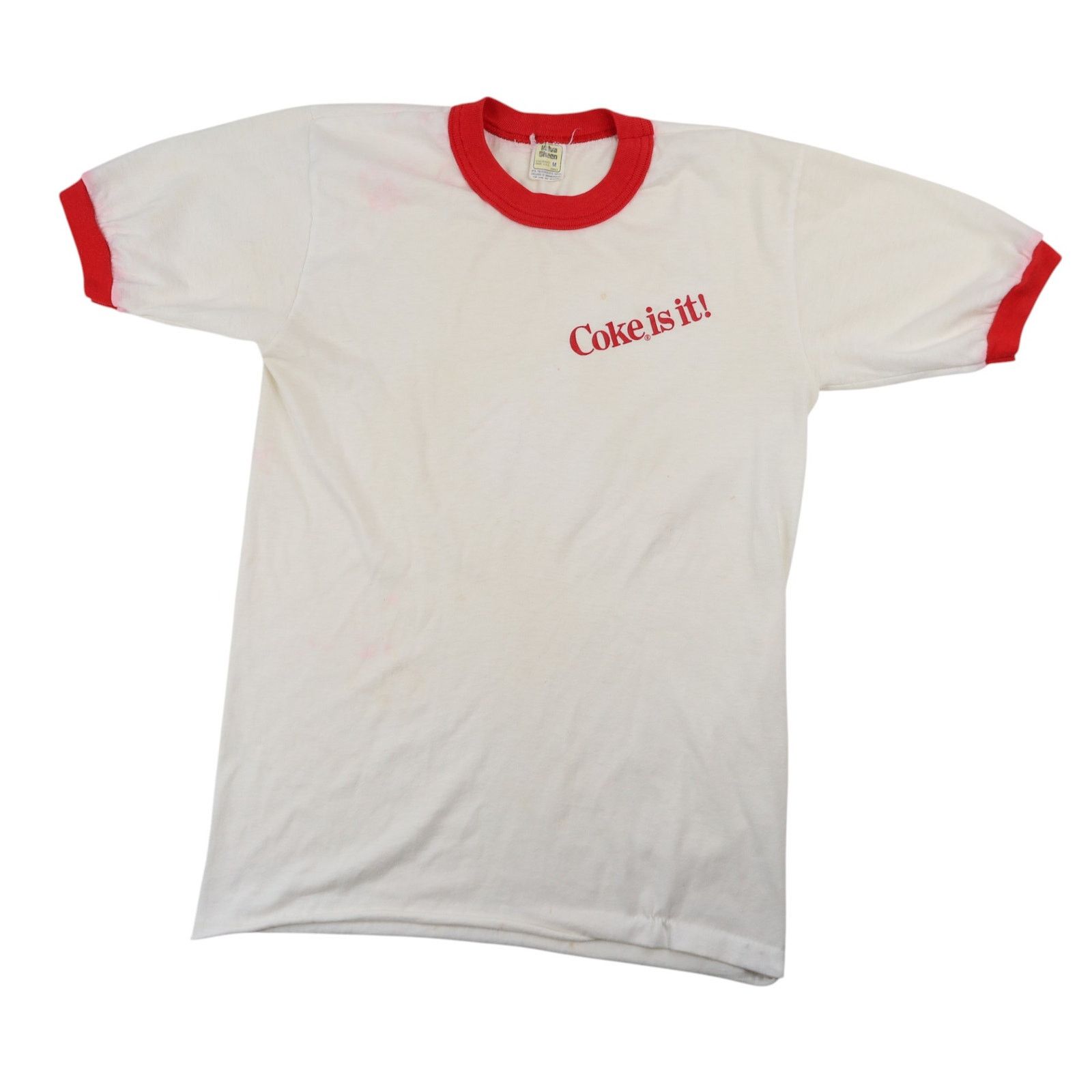 Coca Cola × Velva Sheen × Vintage True Vintage Velva Sheen "Coke is It!" Ringer T Shirt Size US M / EU 48-50 / 2 - 1 Thumbnail