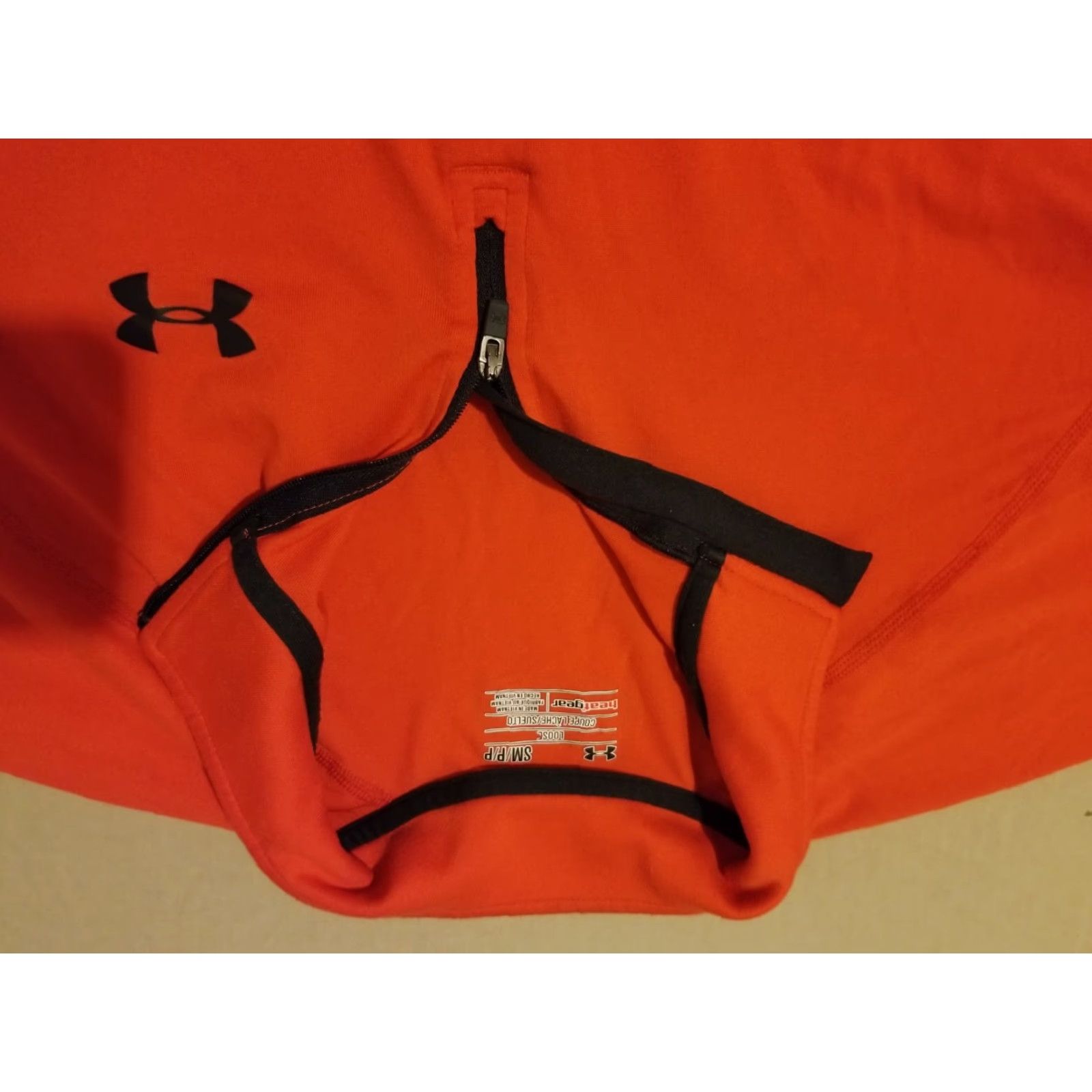 Under Armour Under Armour Mens Shirt S Small Orange Half Zip Athletic Gym Workout T-Shirt Reg Zip Size US S / EU 44-46 / 1 - 3 Thumbnail