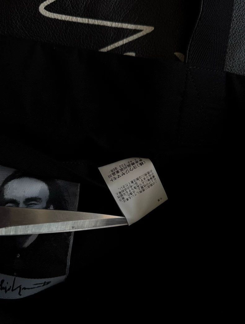 Yohji Yamamoto Yohji Yamamoto Yohji Yamamoto Black Leather Tote Bag Size ONE SIZE - 6 Thumbnail
